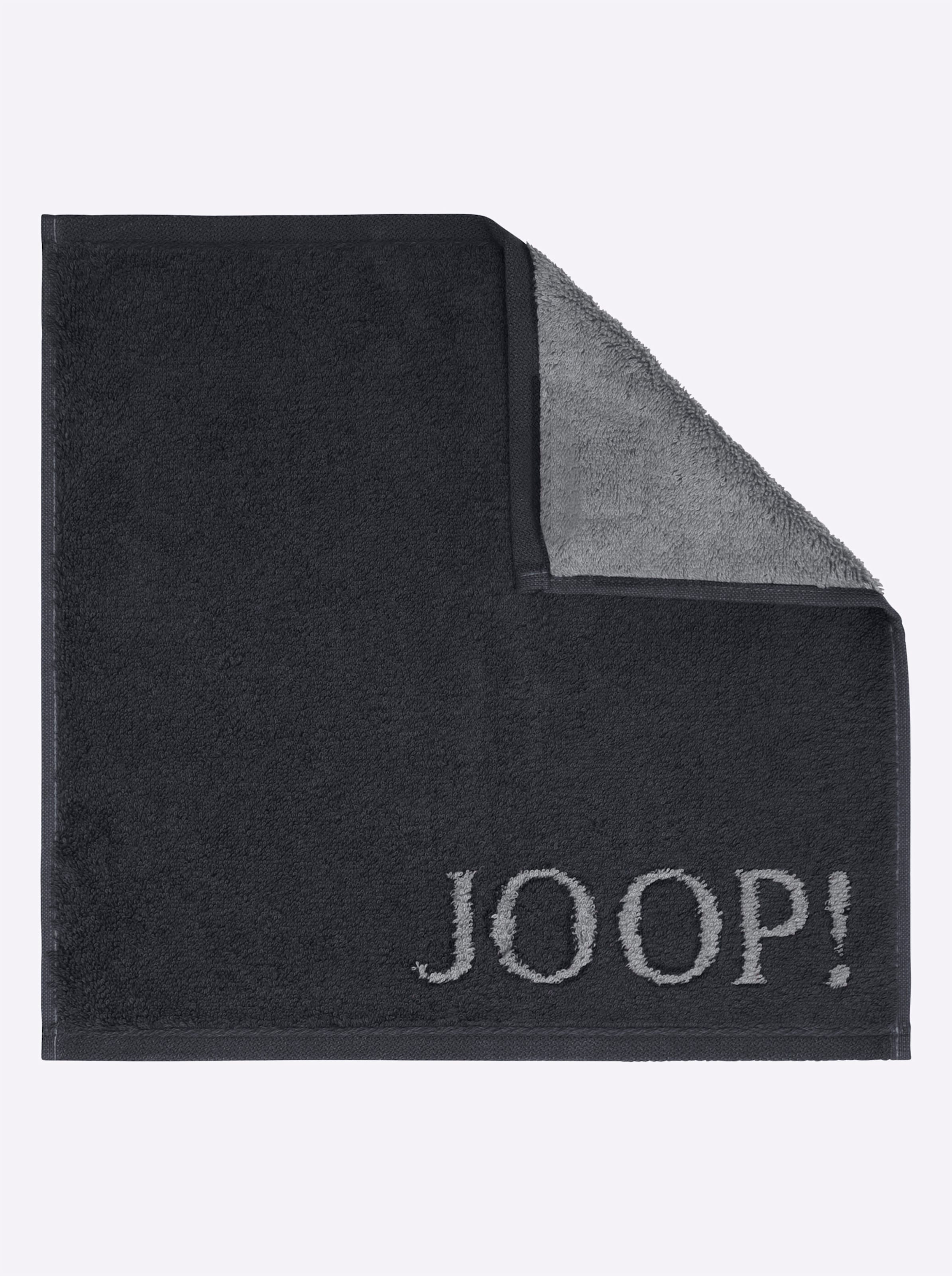 Hand von  günstig Kaufen-Handtuch in schwarz von JOOP!. Handtuch in schwarz von JOOP! <![CDATA[Dieses elegante Handtuch-Programm aus dem Hause JOOP! macht Ihr Bad zur luxuriösen Wellness-Oase! Attraktives Hell-Dunkel-Dessin mit eingewebtem JOOP!-Logo. Extra weiche, super flausch