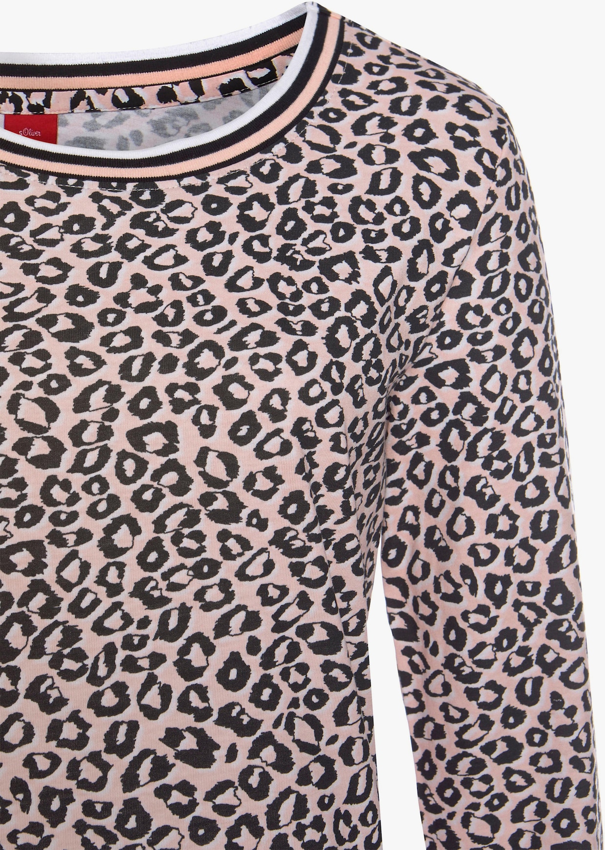 s.Oliver Chemise de nuit - rose clair-noir