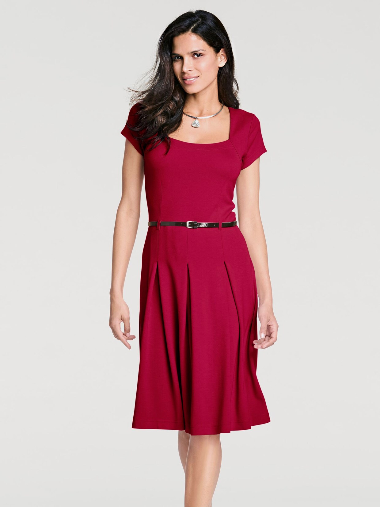 Ashley Brooke Jersey-Kleid - rot
