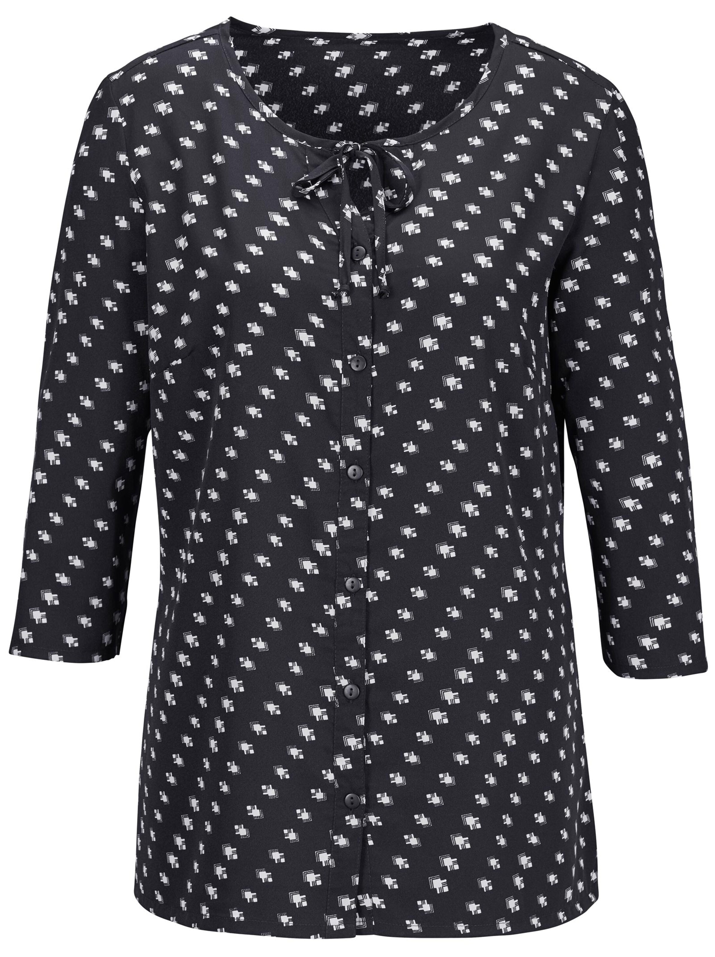 Bluse - schwarz-gemustert