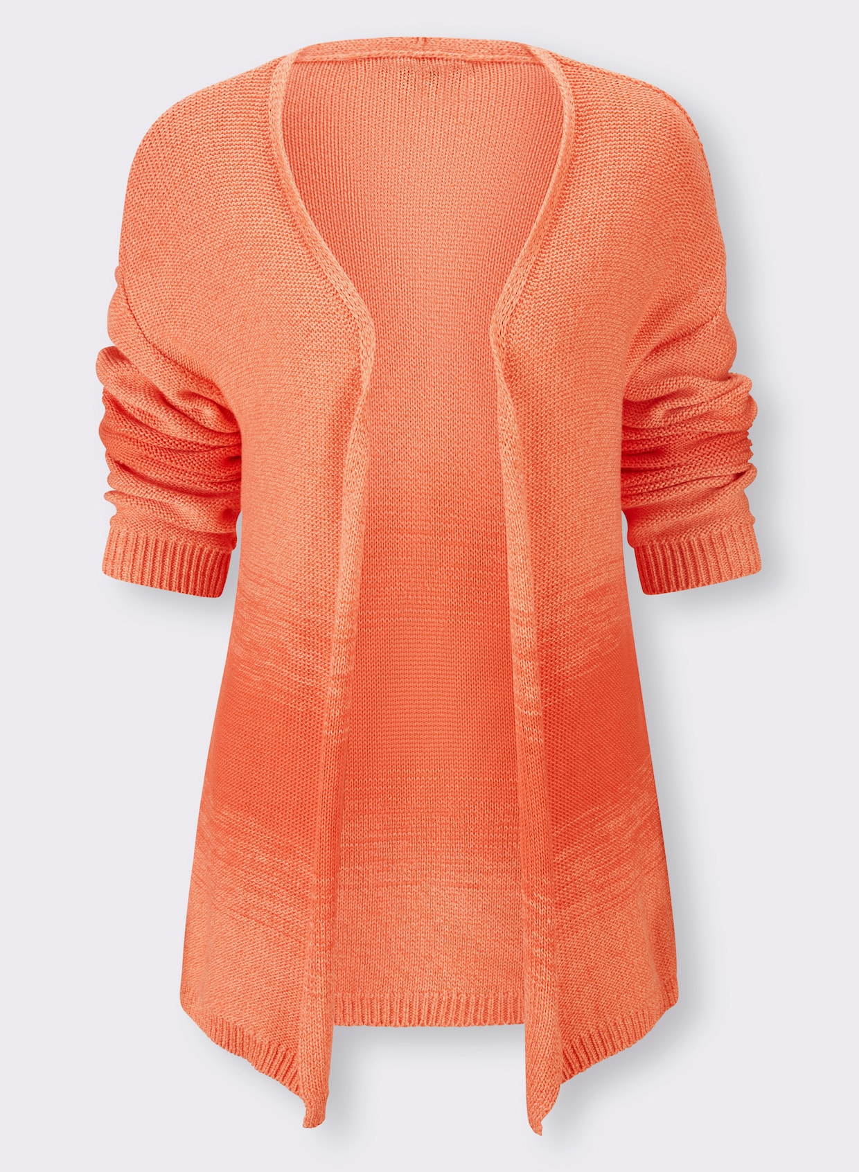 heine Fijn gebreid vest - mandarijn/apricot gemêleerd