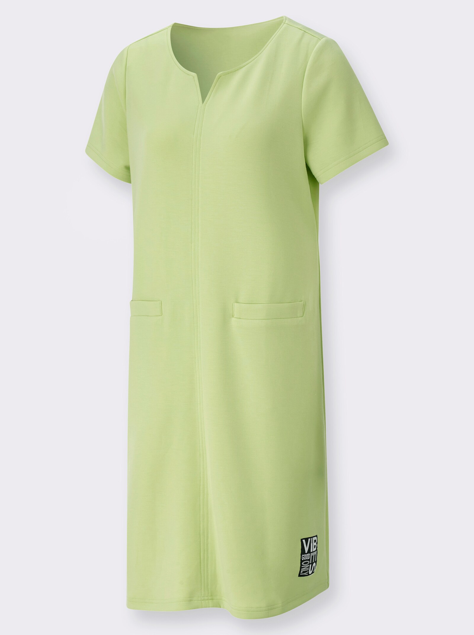 Sweatkleid mit Taschen - pistazie