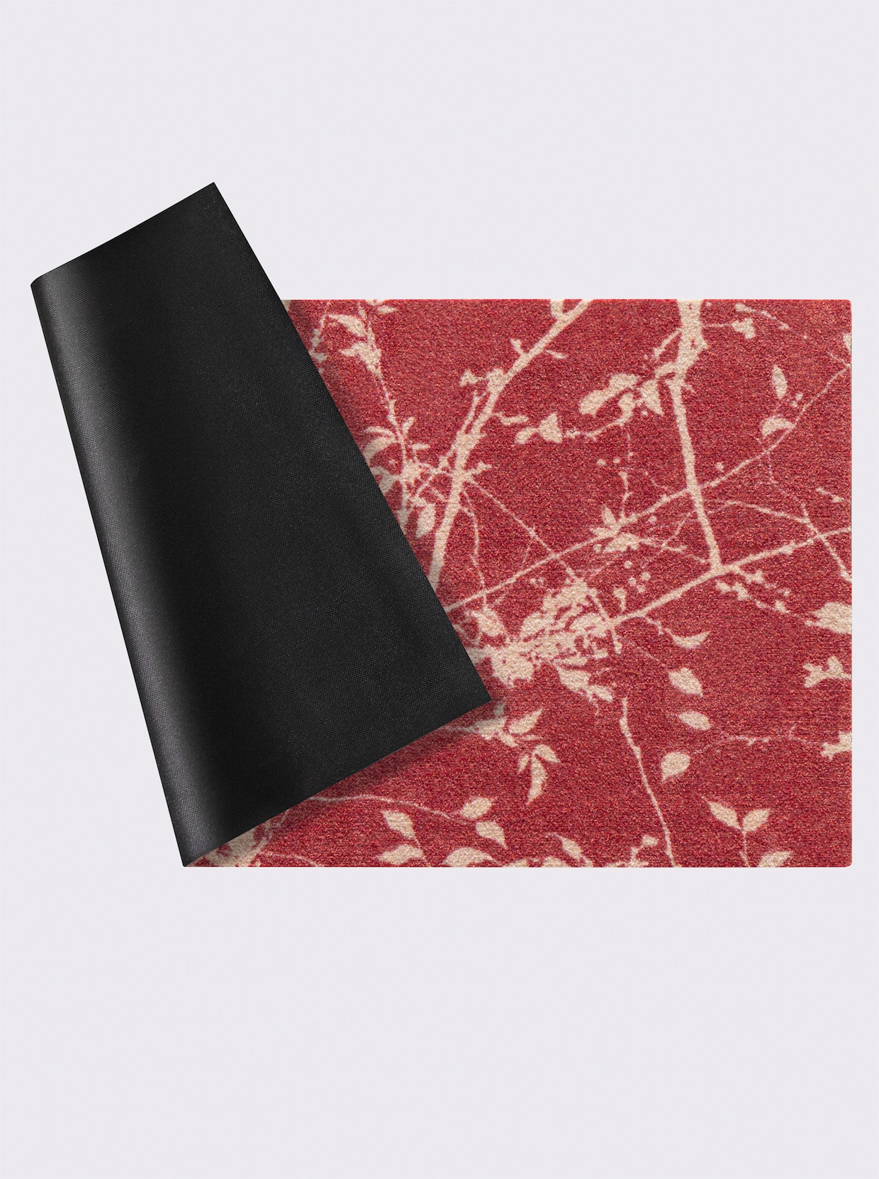 wash+dry by Kleen-Tex Voetmat - rood/ecru