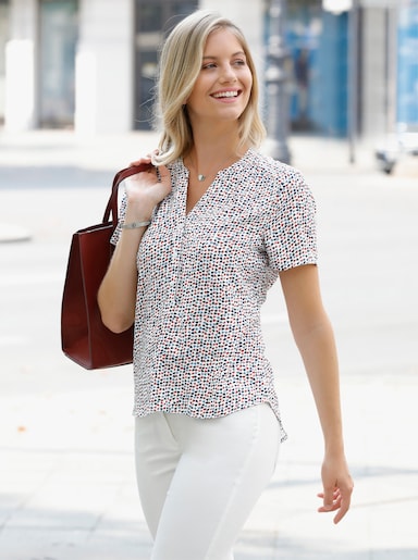 Blouse met print - ecru/aardbei bedrukt