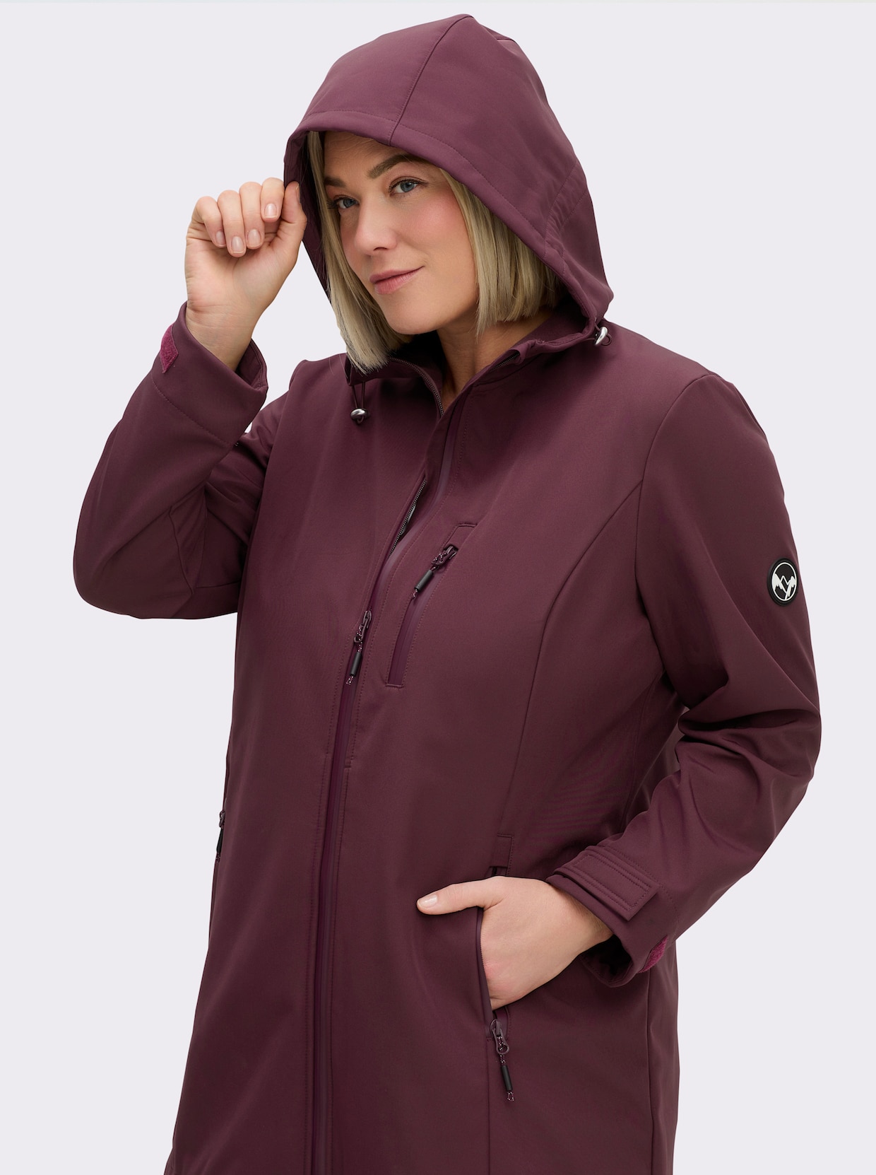 sheego Softshelljacke - burgund