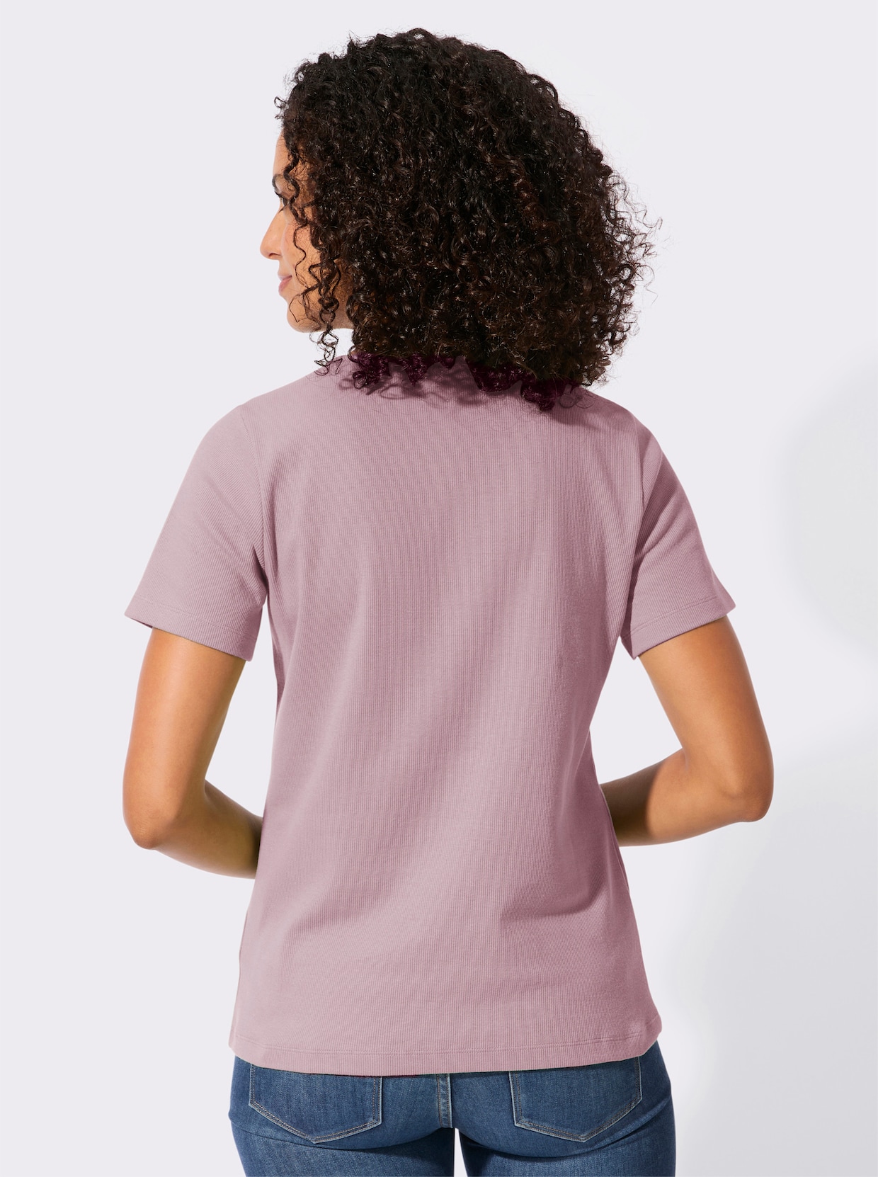 Rundhalsshirt - mauve