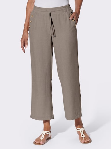 Culotte mit Knöpfen in Holz-Optik - taupe