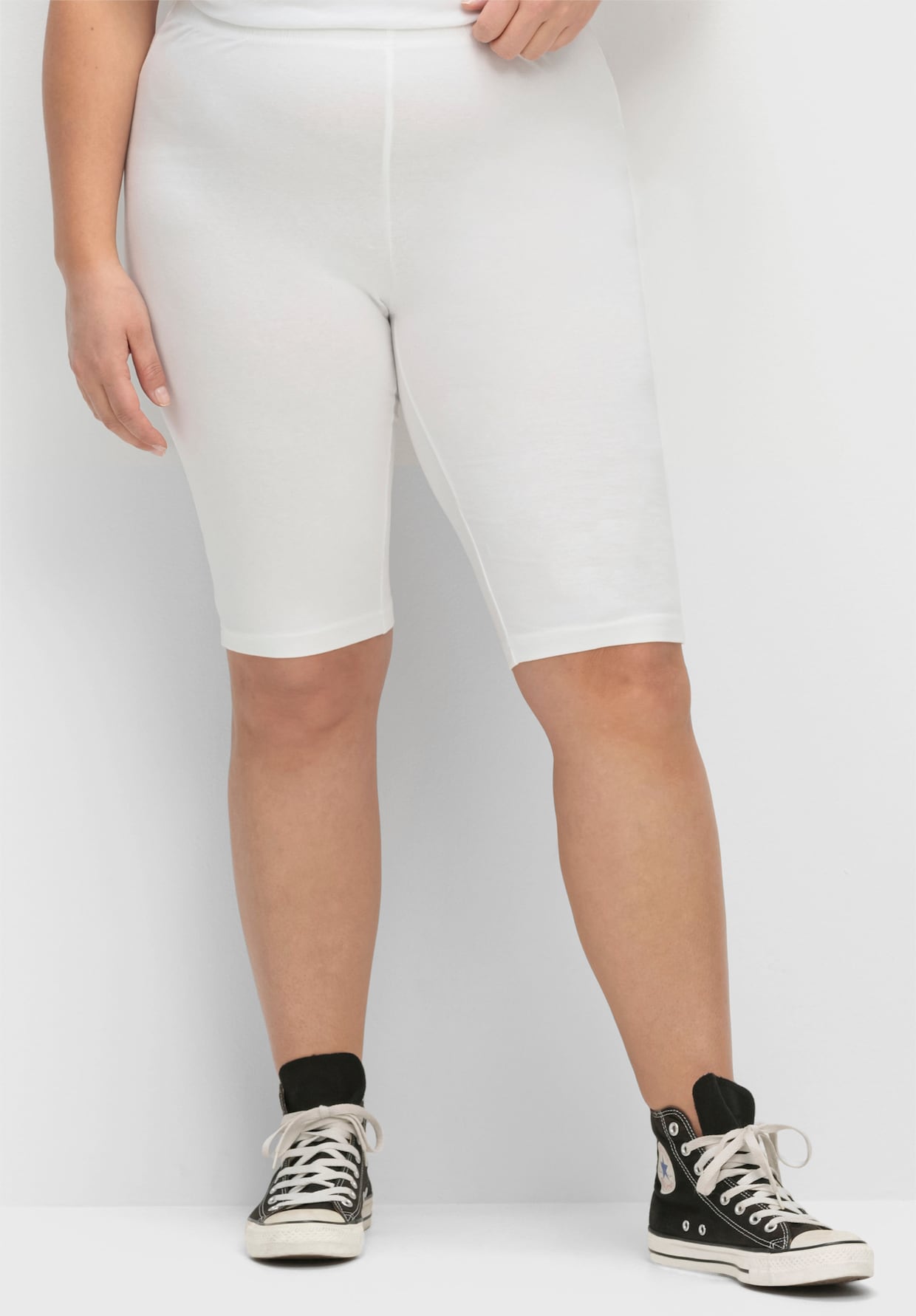 sheego Fietsbroek - wit