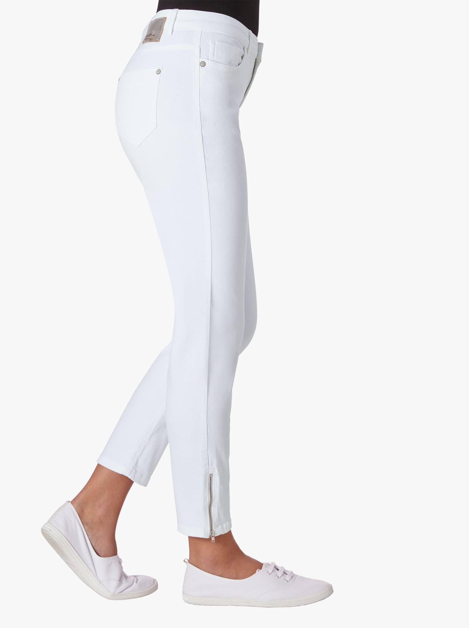 Ascari Stretch-Jeans mit Bauch-weg-Effekt - weiß