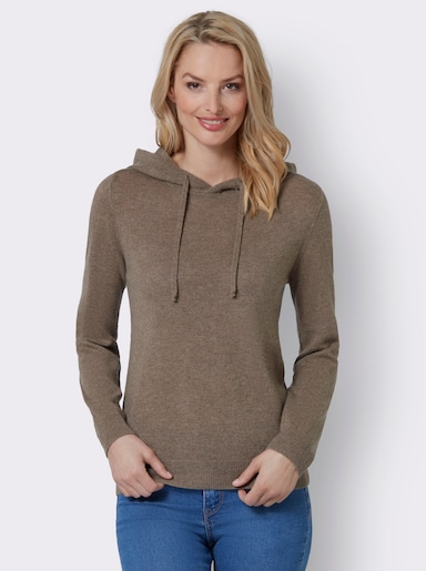 Kaschmirpullover - taupe-meliert