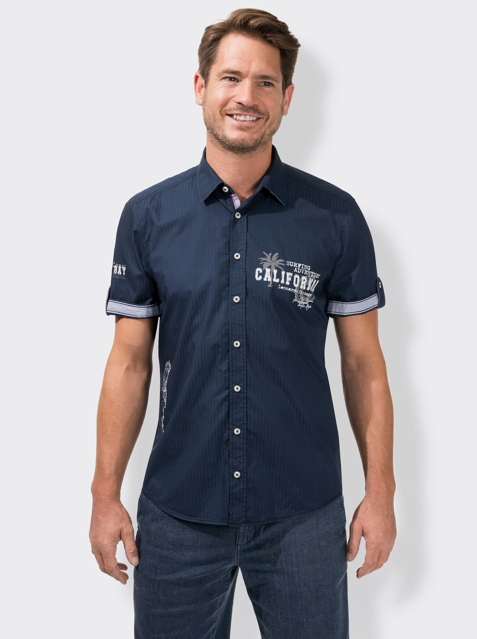 Košile s krátkým rukávem - námořnická modrá