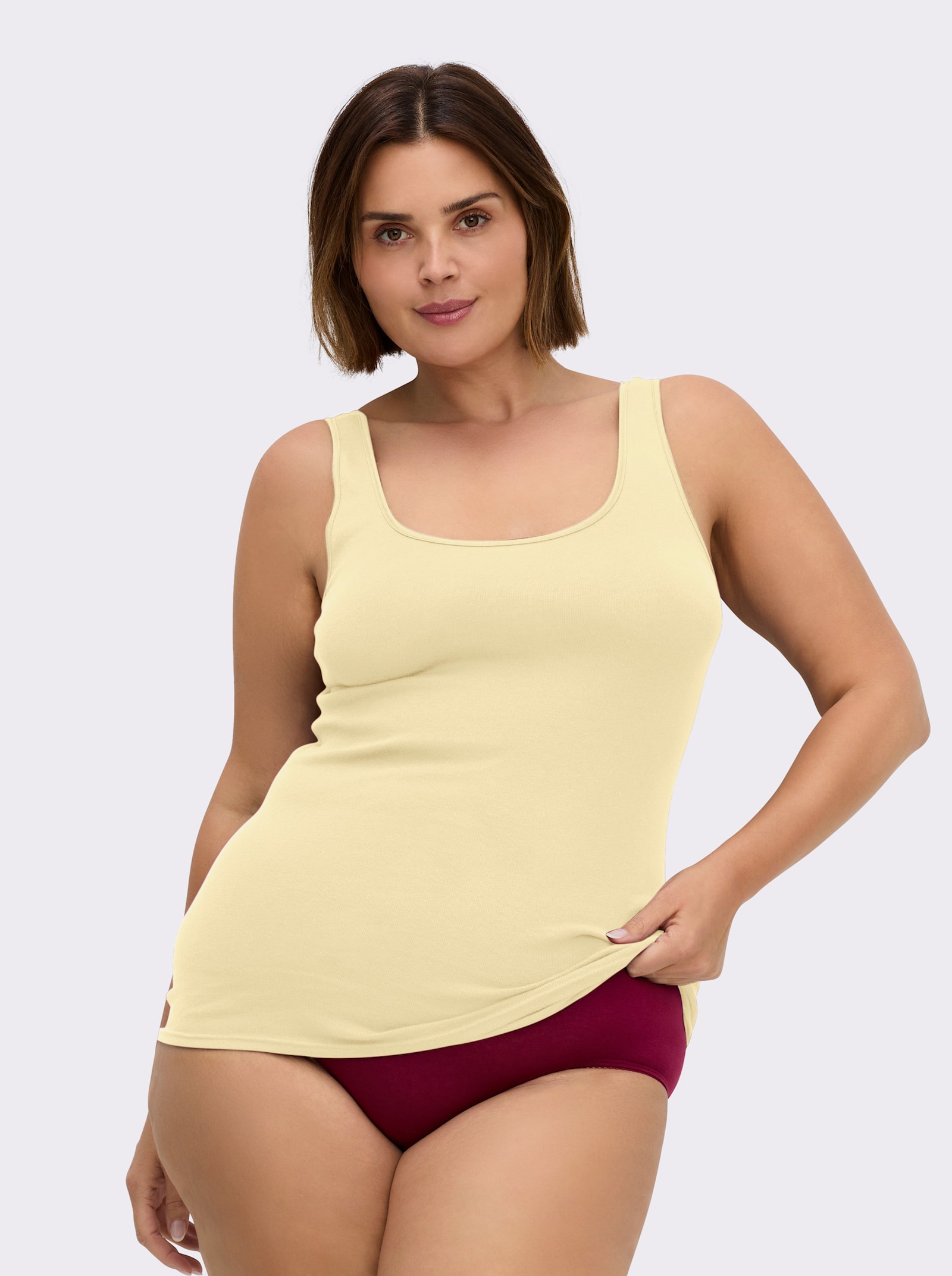 Nina von C. Achselhemd im Doppelpack - zitrone