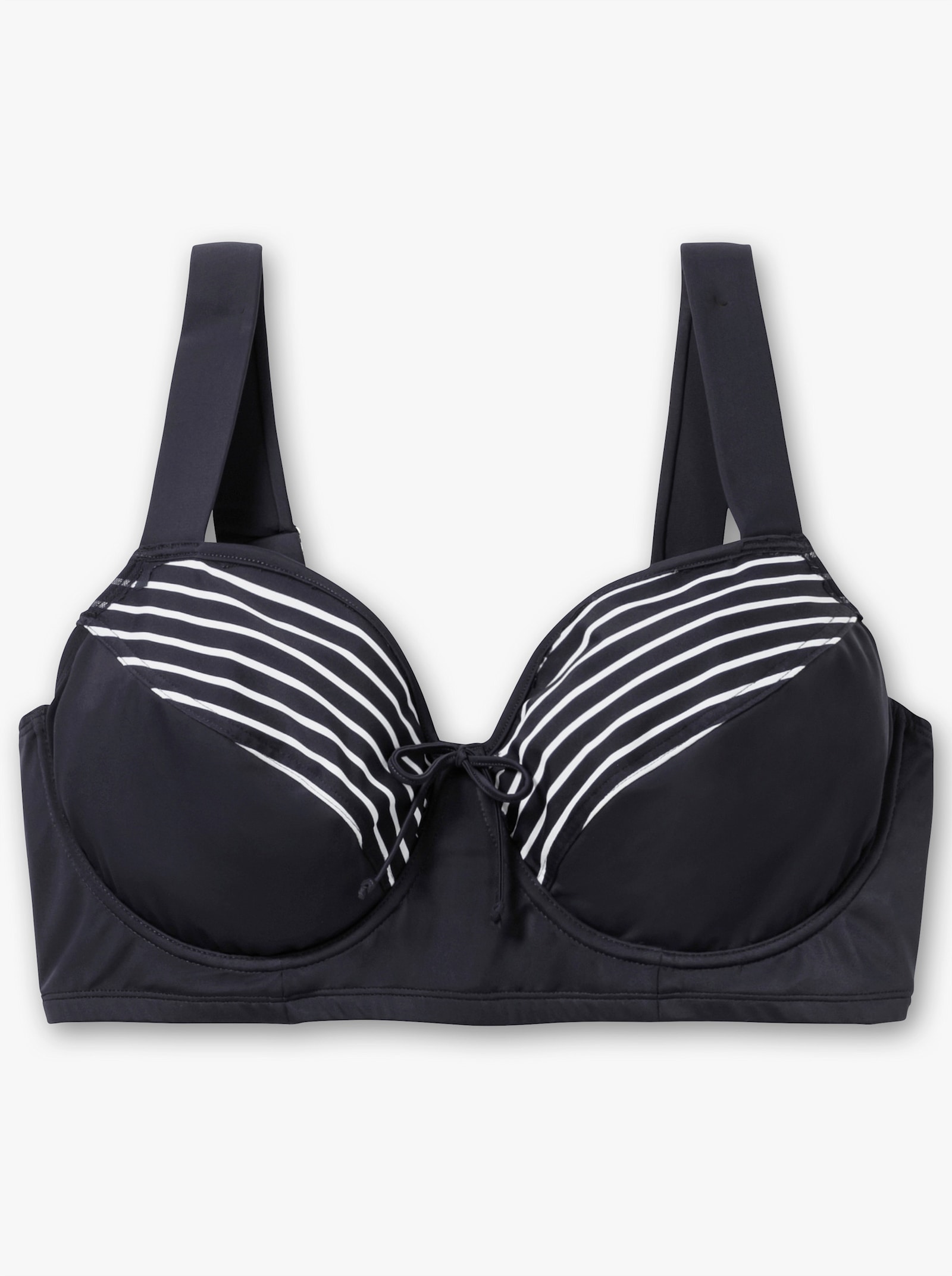 sheego Bikini-Oberteil mit Bügeln, im Streifen-Design - marine-gestreift