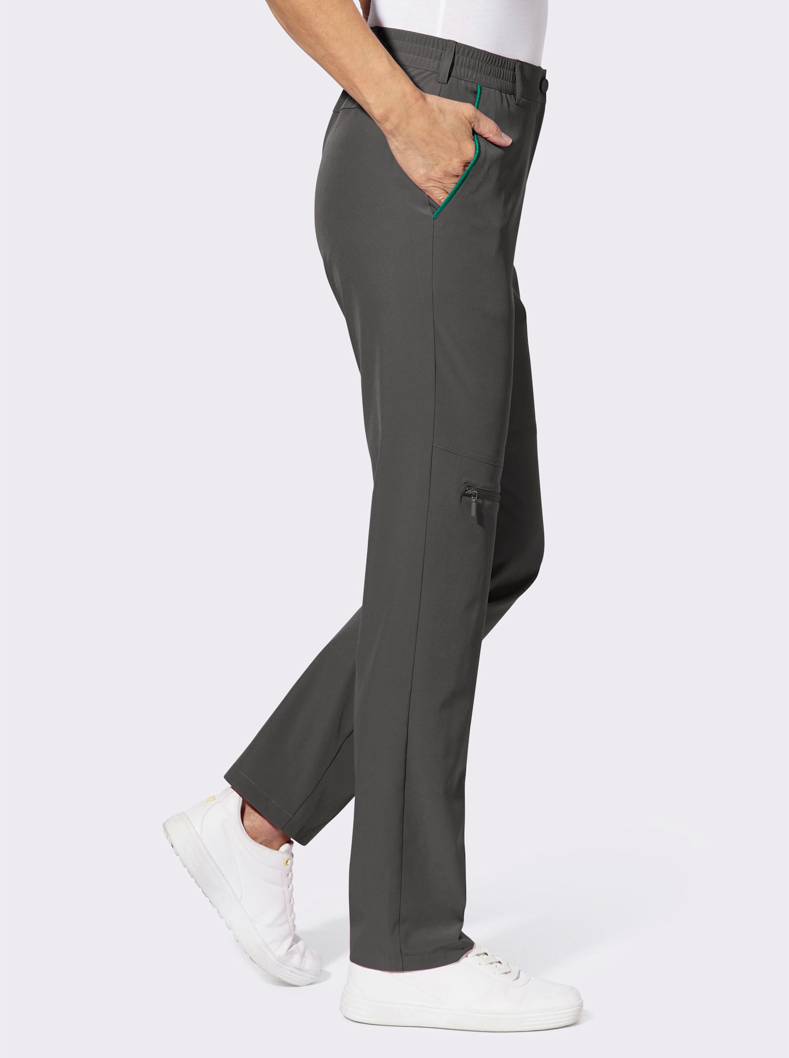 Bekväm byxa med extra ficka - antracit