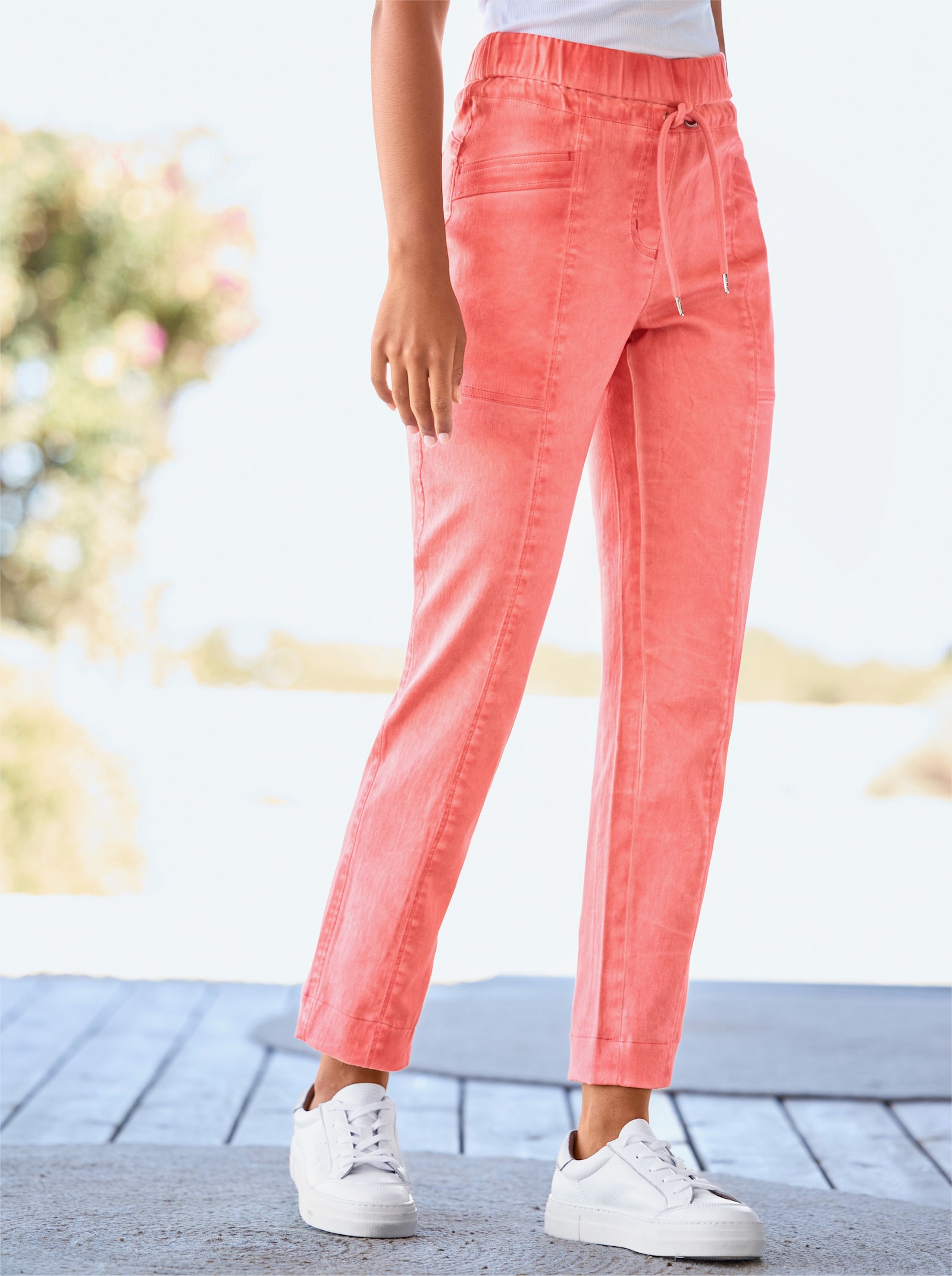 heine Pantalon en qualité sweat - corail