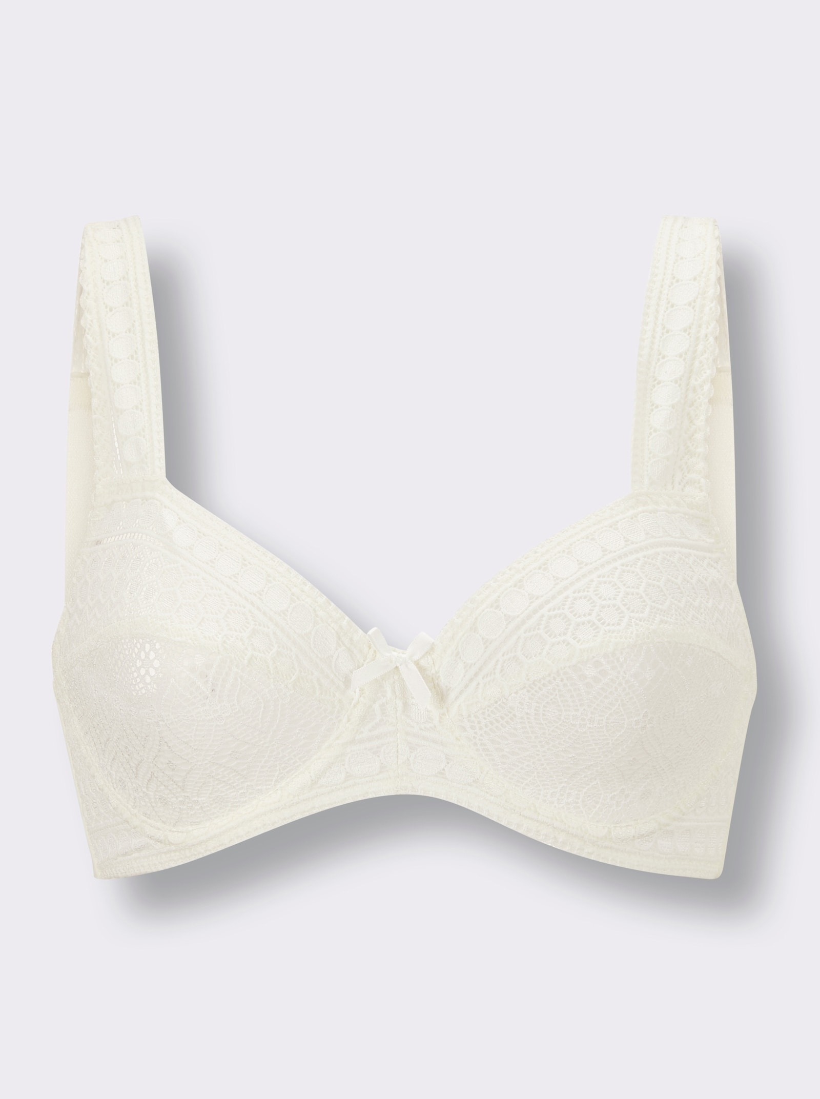 wäschepur Bügel-BH mit grafischer Spitze - ecru