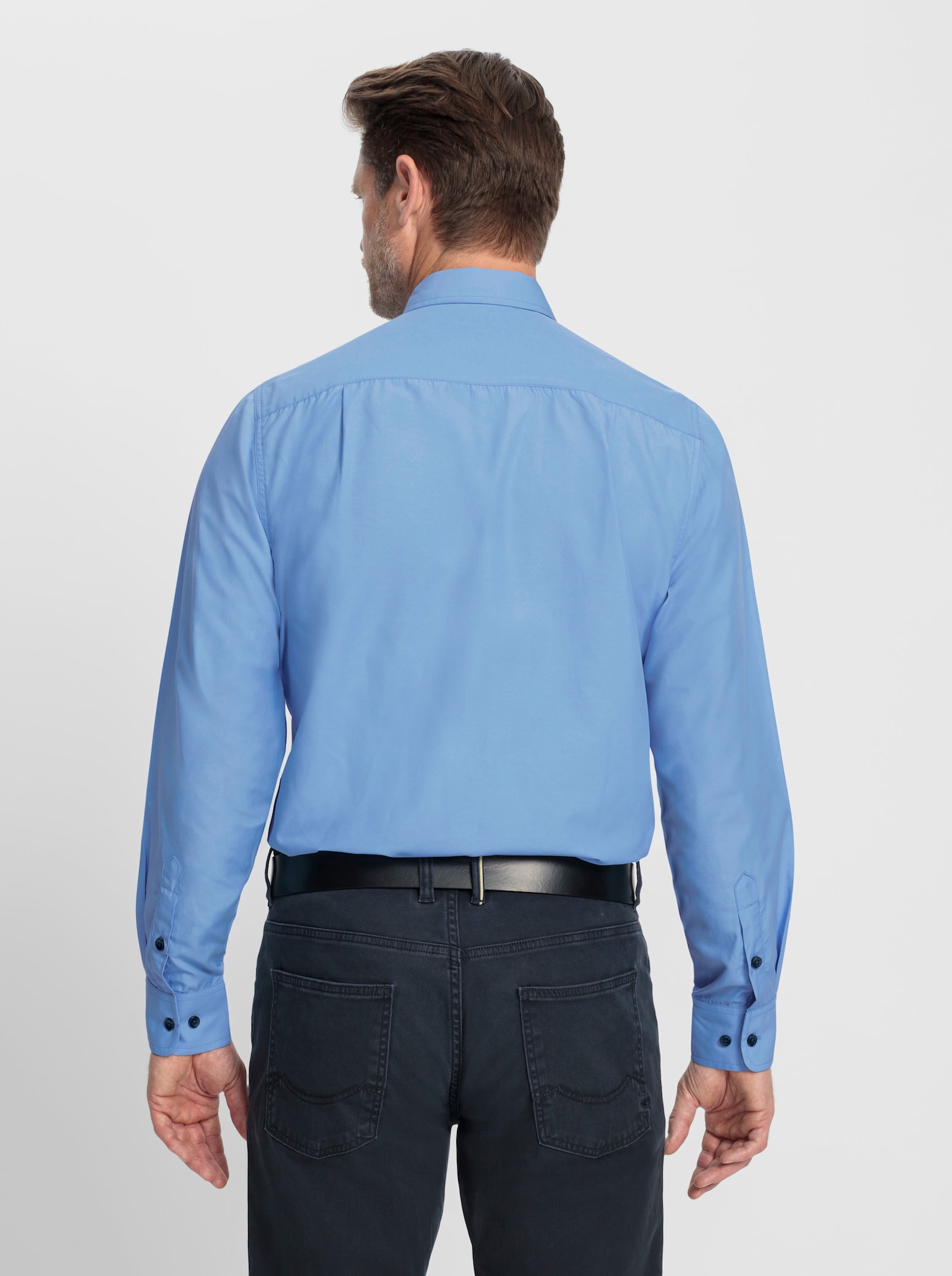 Marco Donati Langarmhemd - himmelblau