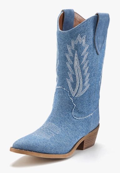 LASCANA Cowboy Boots - denimblau