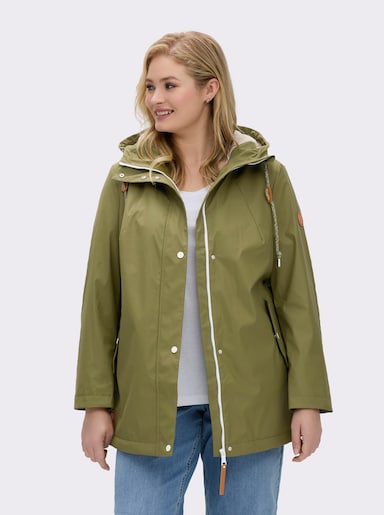 Jacke mit Teddy-Futter - oliv