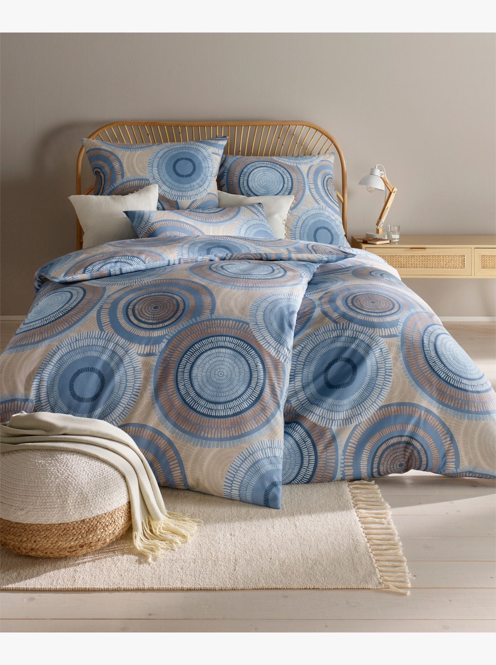 heine home Bettwäsche - natur-blau