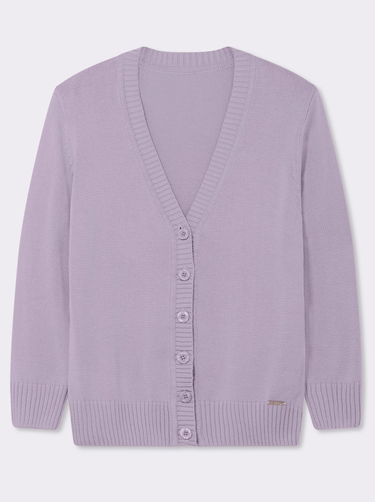 Strickjacke mit farblich abgestimmten Knöpfen - flieder