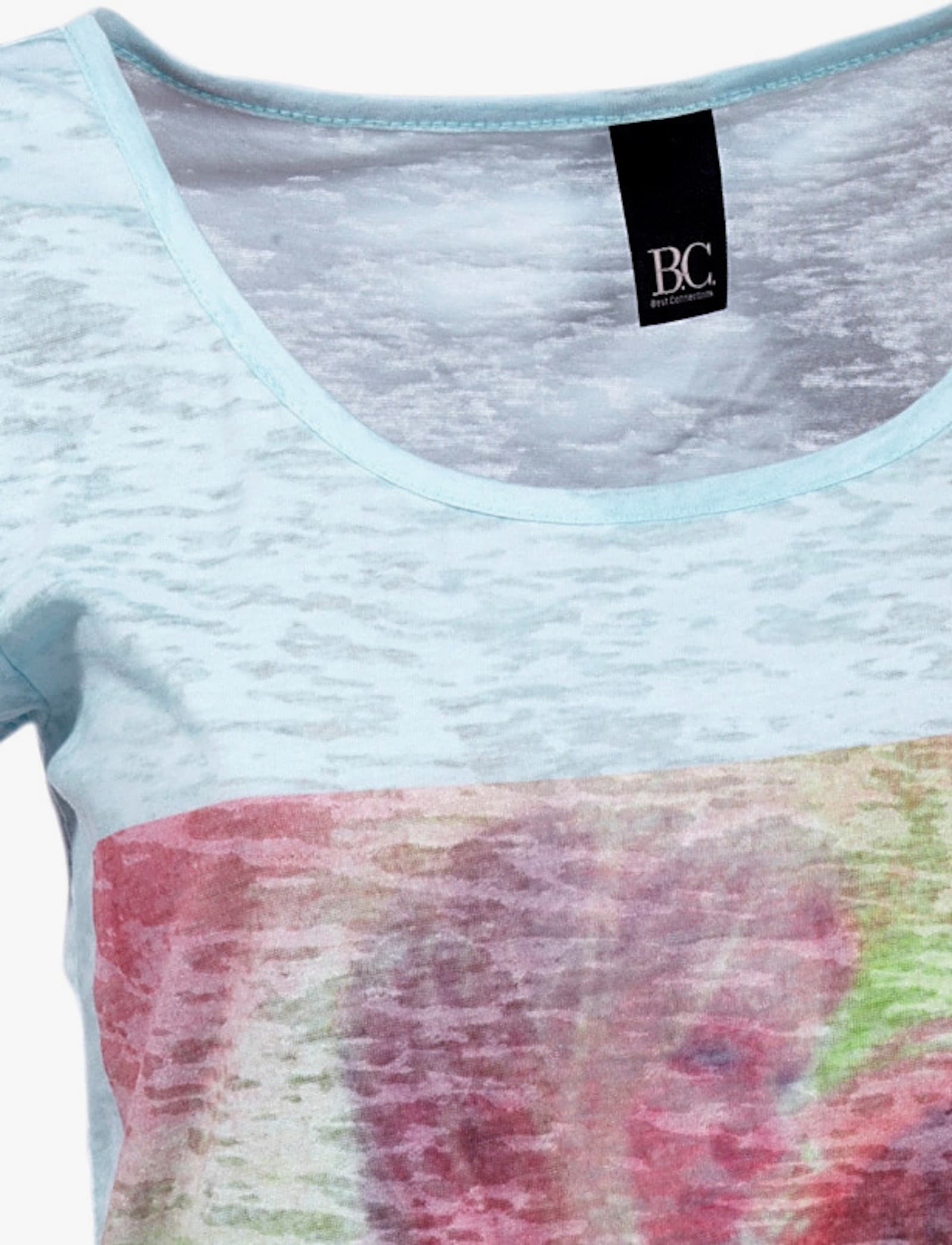 heine Kurzarmshirt mit figurbetontem Schnitt - bunt