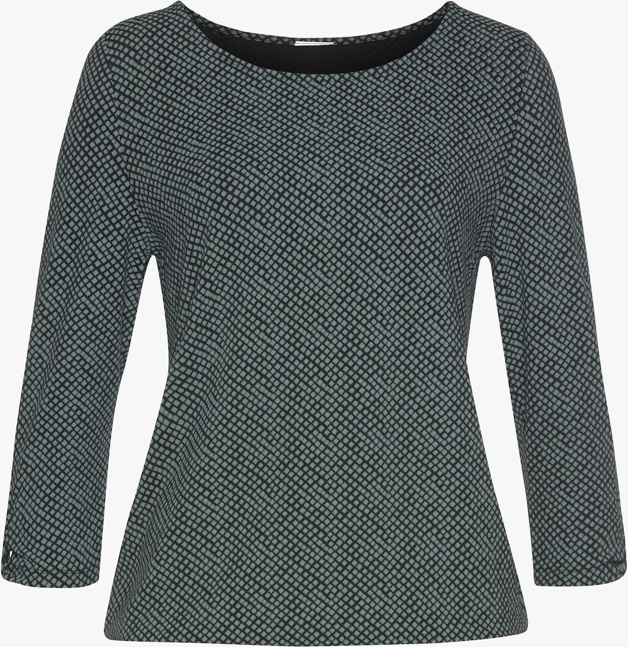 LASCANA Shirt met 3/4-mouw - groen, zwart