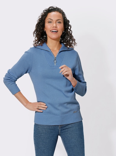 Troyer-Pullover - himmelblau