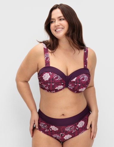 sheego by Joe Browns Bikini-Oberteil - beere-gemustert