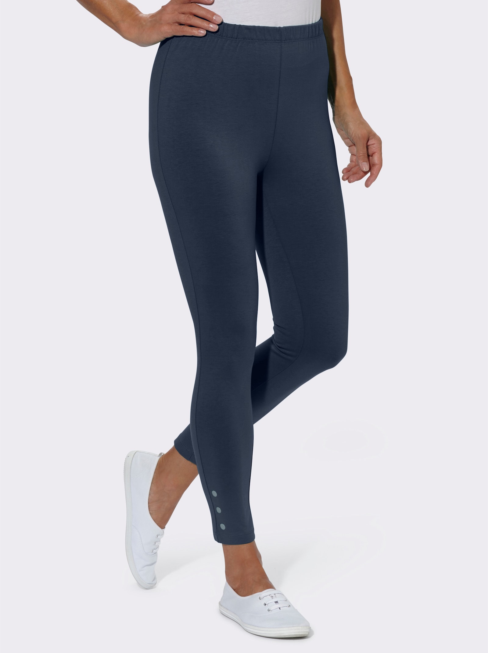 Legging van stretchmateriaal - marine