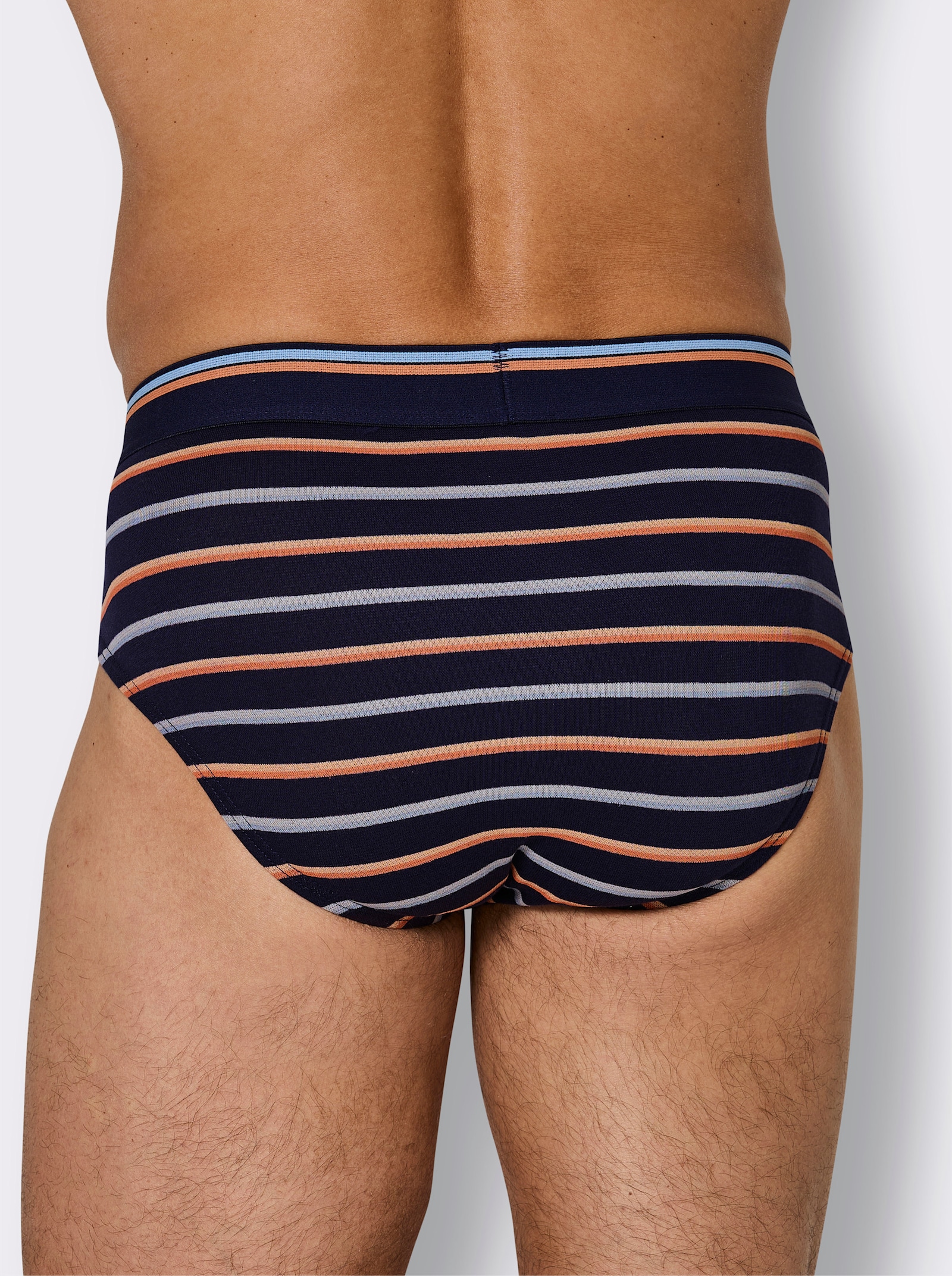 wäschepur men Slip - marine-getupft + marine-gestreift
