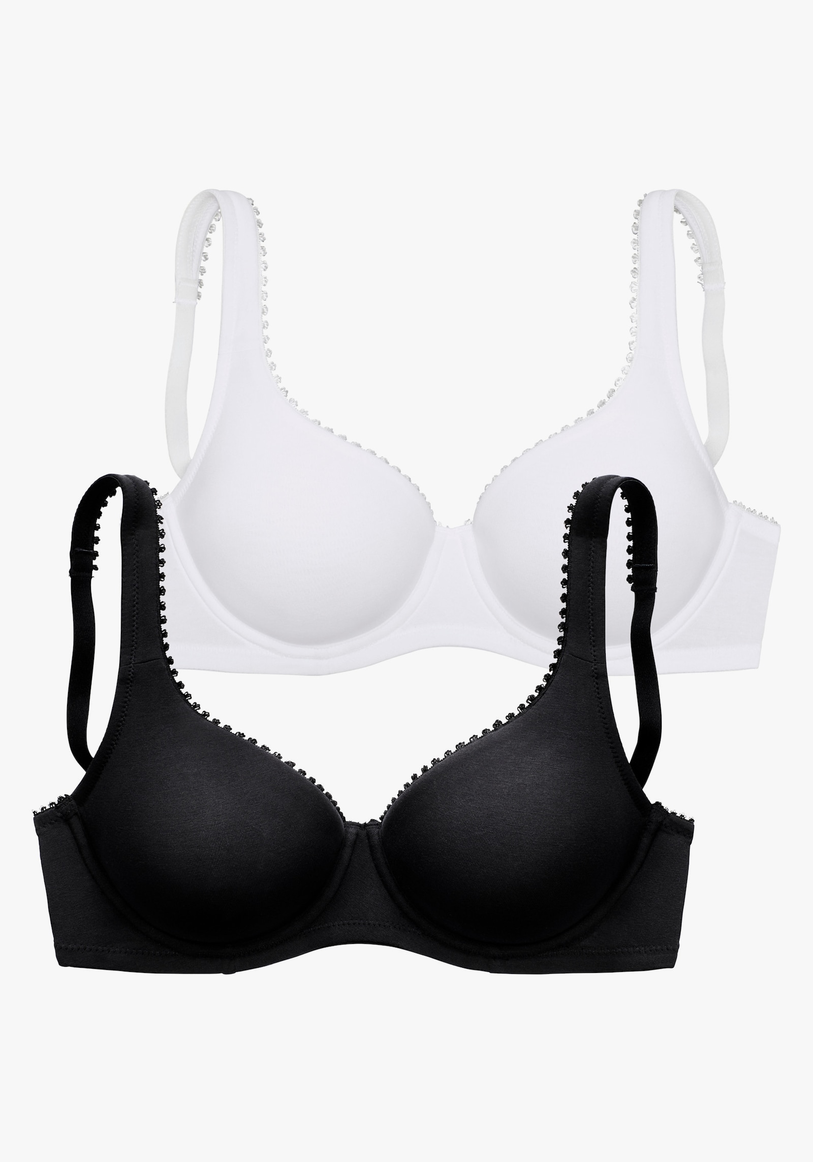 petite fleur Soutien-gorge spécial T-shirt - blanc + noir