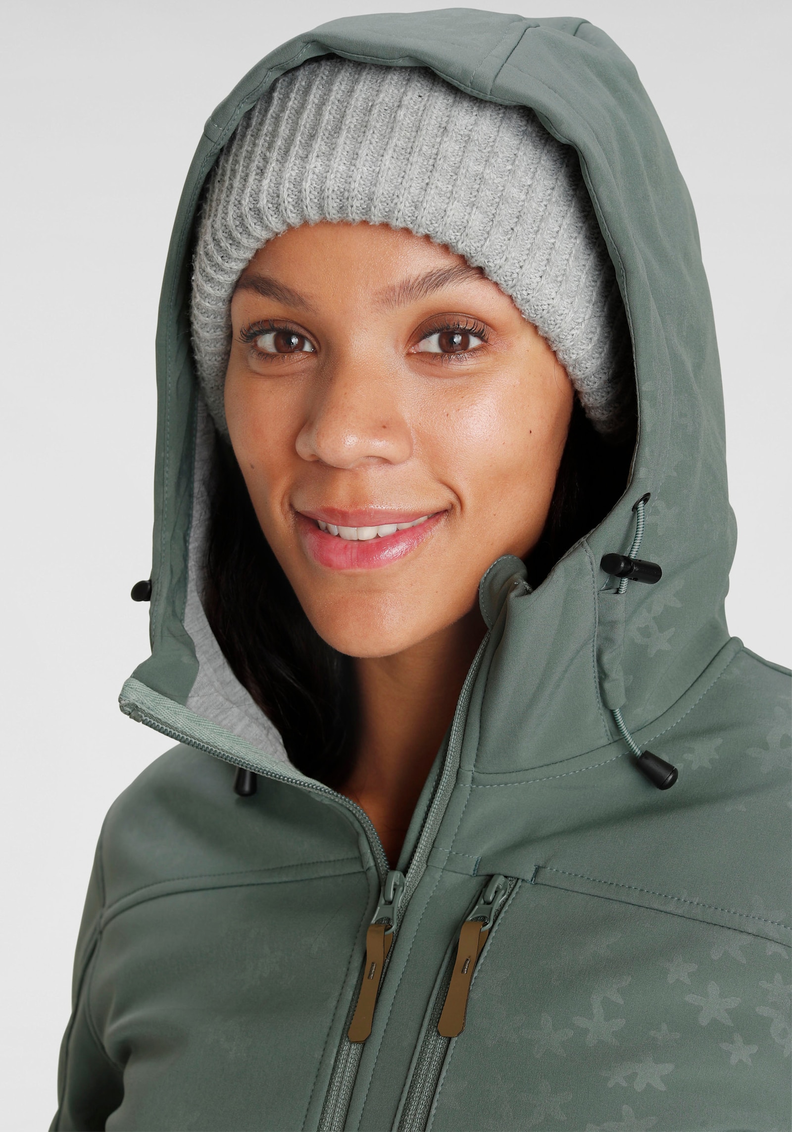 Polarino Softshellmantel - dunkelgrün