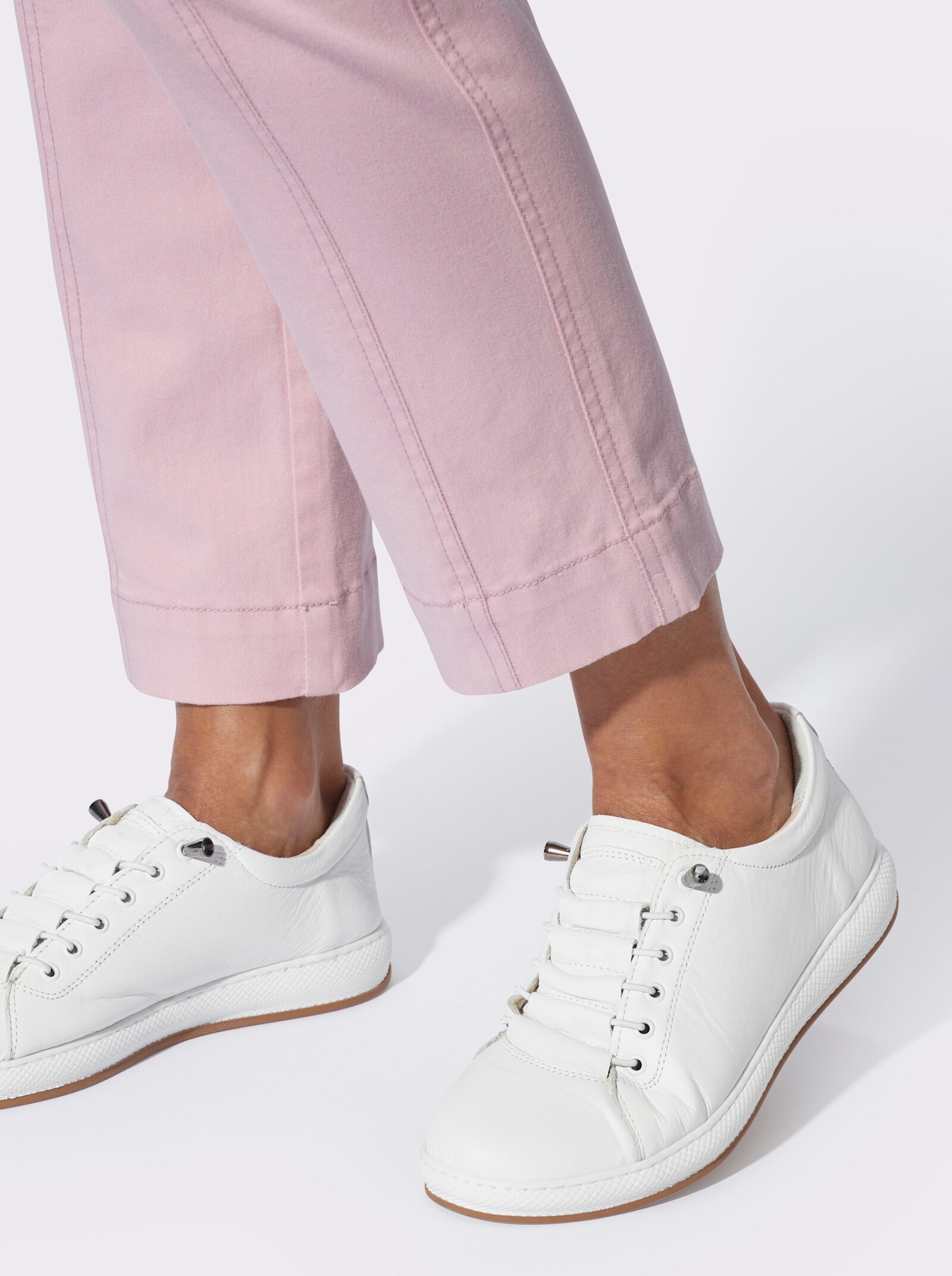 Stretch-Hose mit Teilungsnaht vorne - rosé