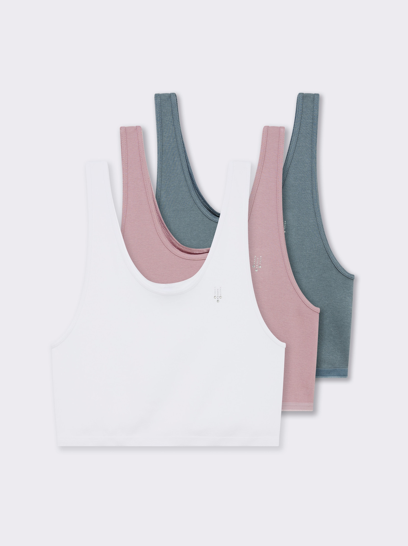 Speidel Bustier ohne Seitennähte - rosenholz + weiß + jade