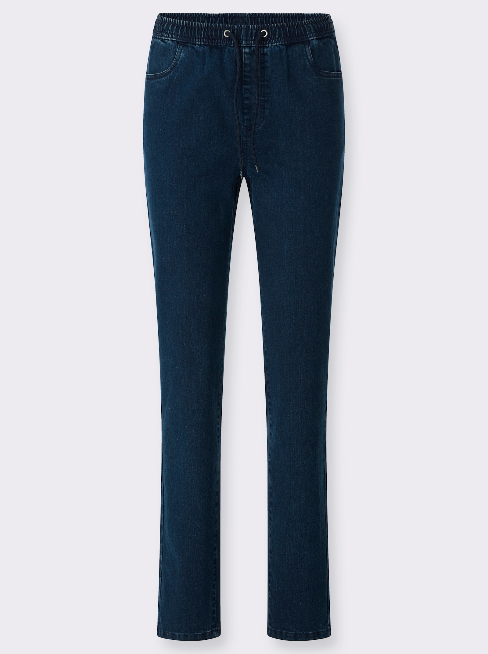 Thermojeans mit Rundum-Dehnbund - blue-stone-washed