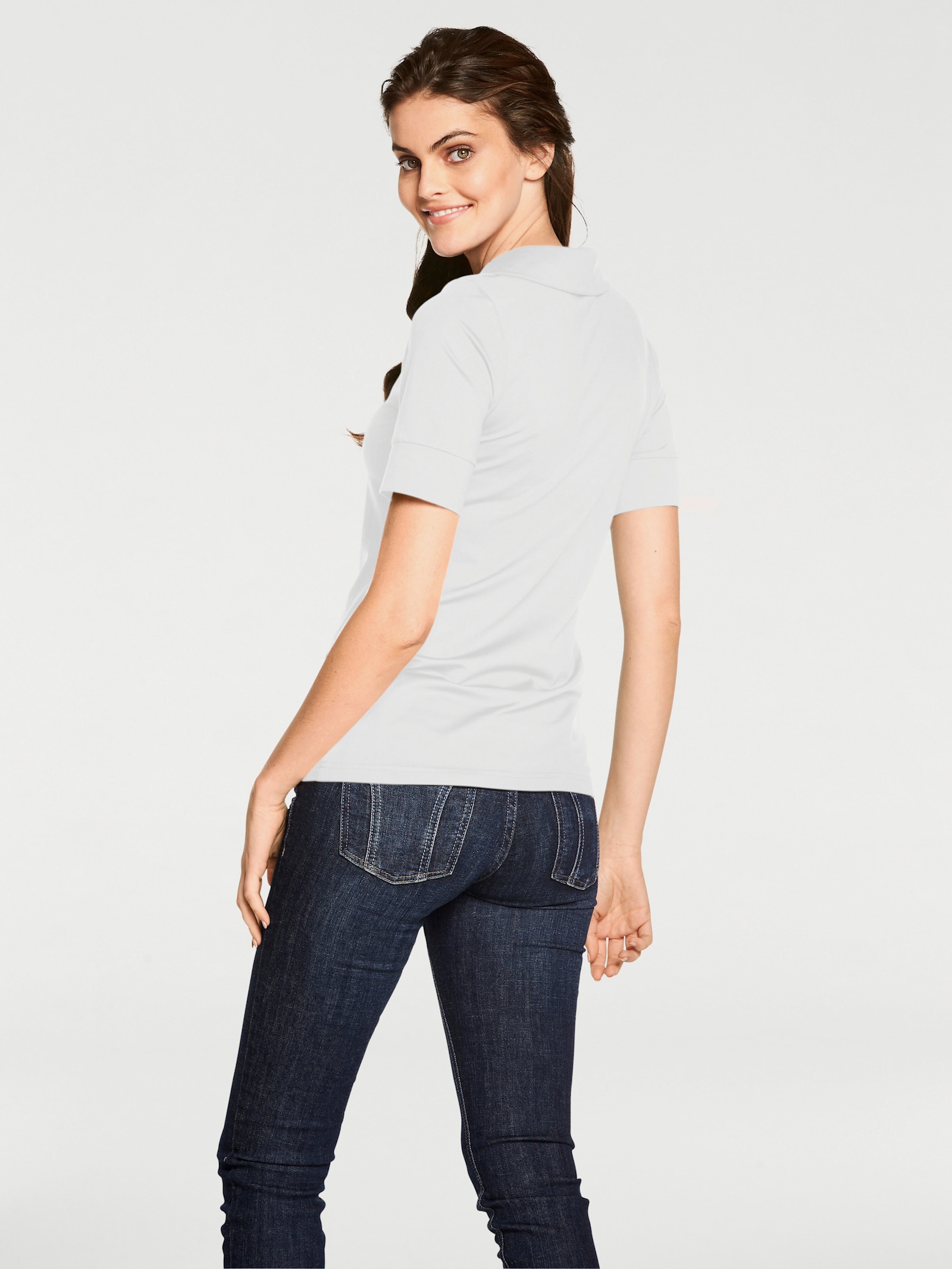 heine Blusenshirt aus Tactel - weiß