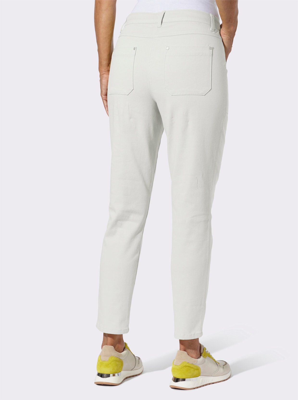 Jeans mit v-förmigem Sattel - weiß