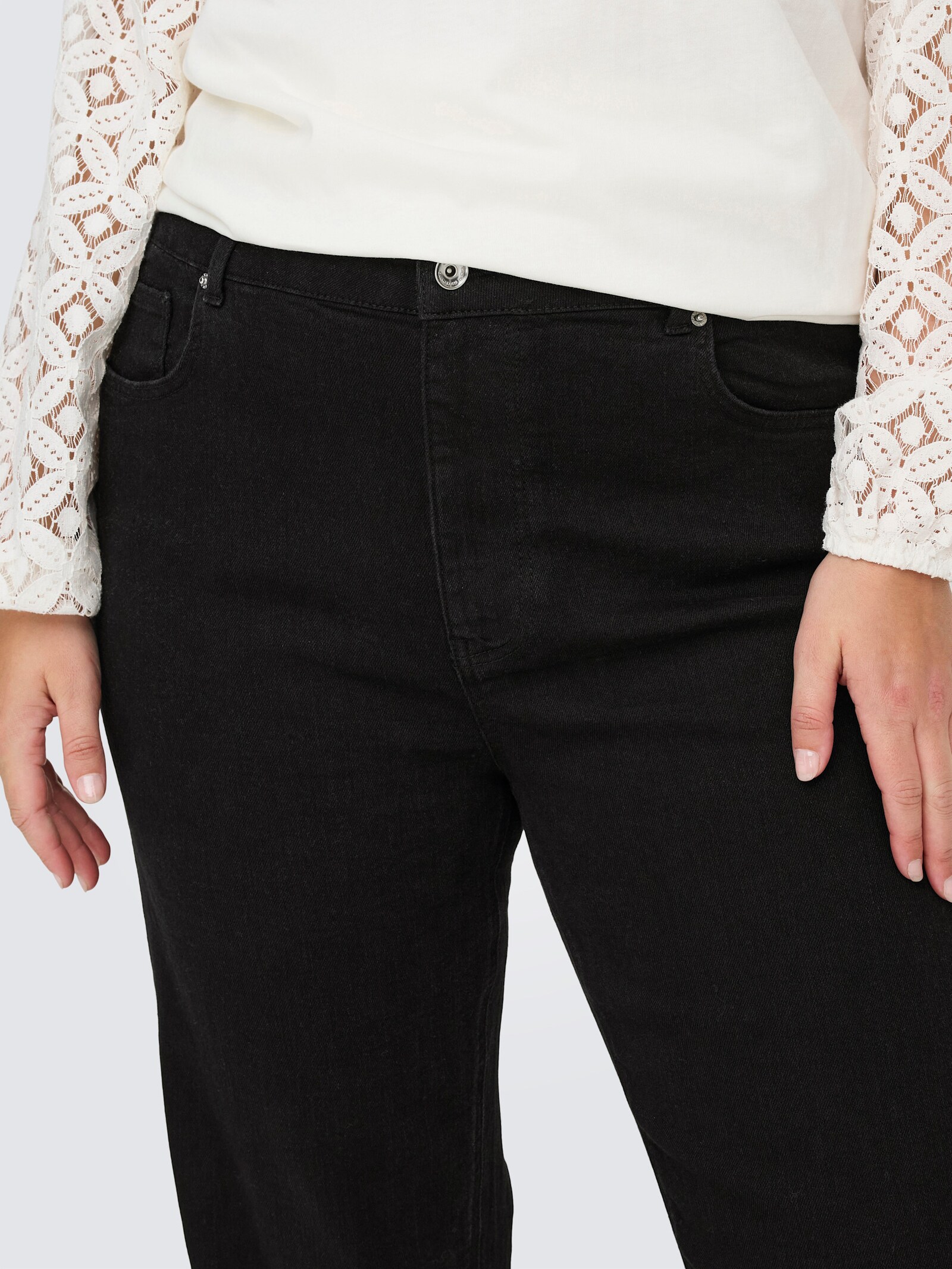 Straight-Jeans - black denim