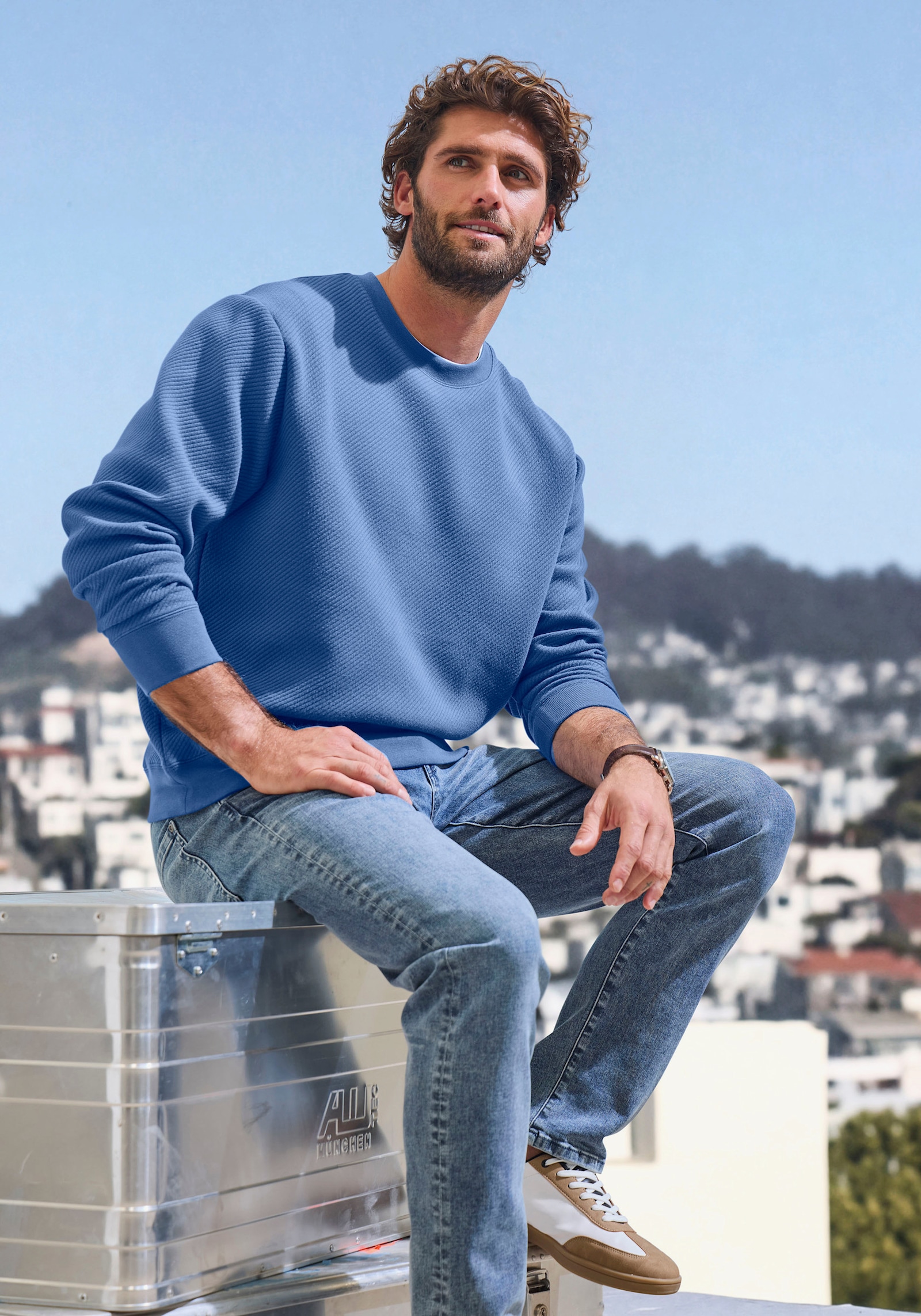 John Devin Sweatshirt - blauw