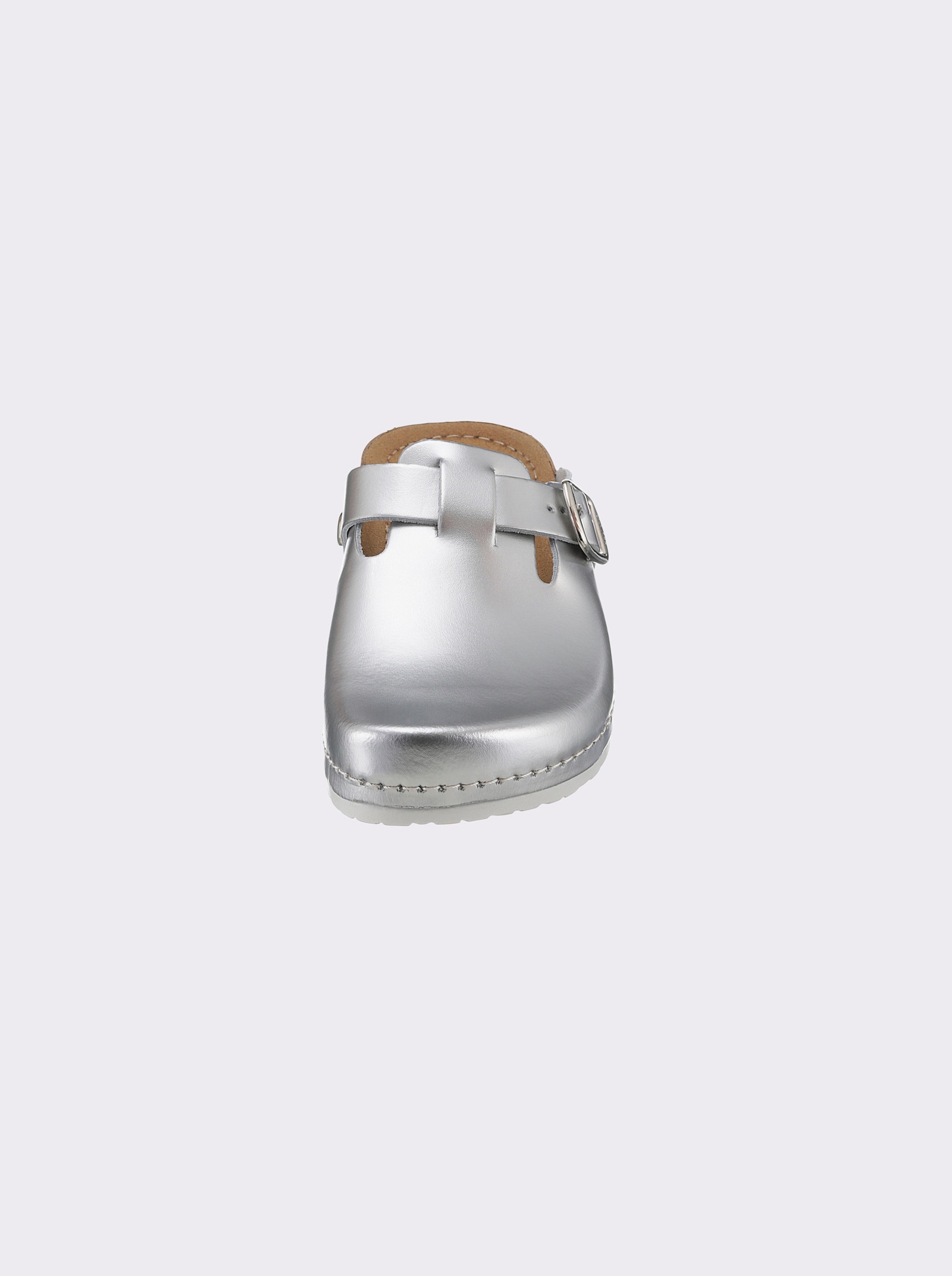 Mubb Clog mit weicher Polsterung - silberfarben