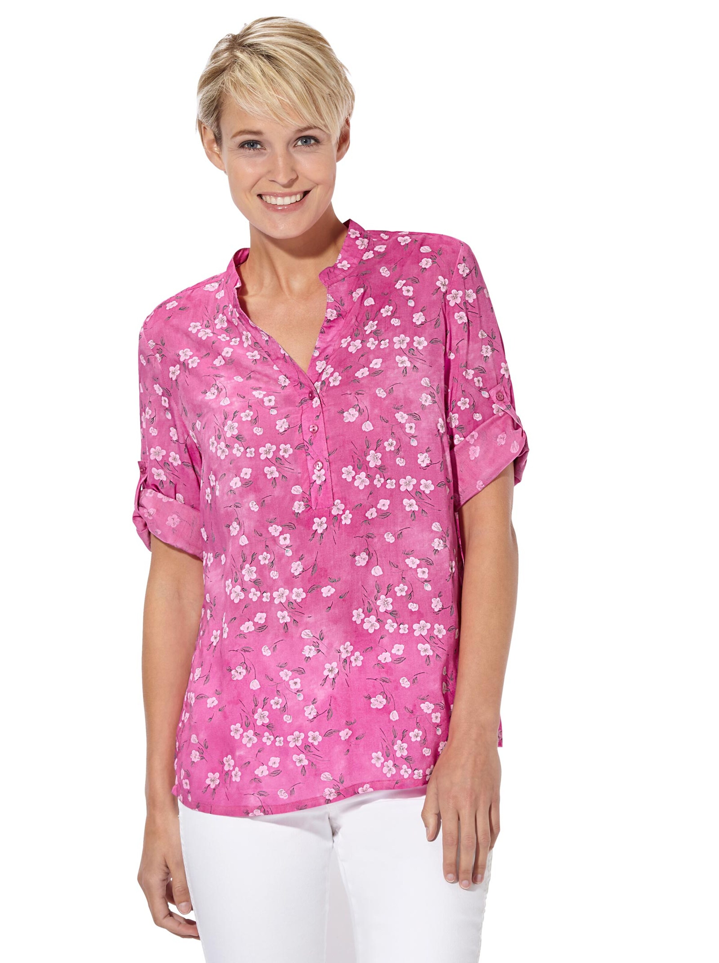 Bluse - pink-bedruckt