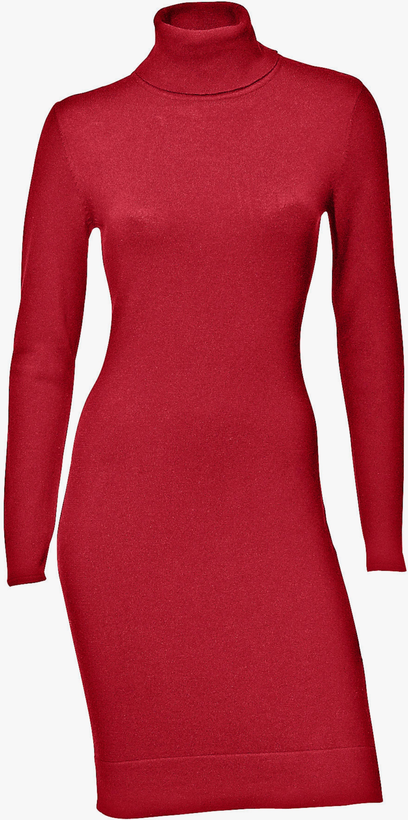 heine Strickkleid mit Rollkragen - rot