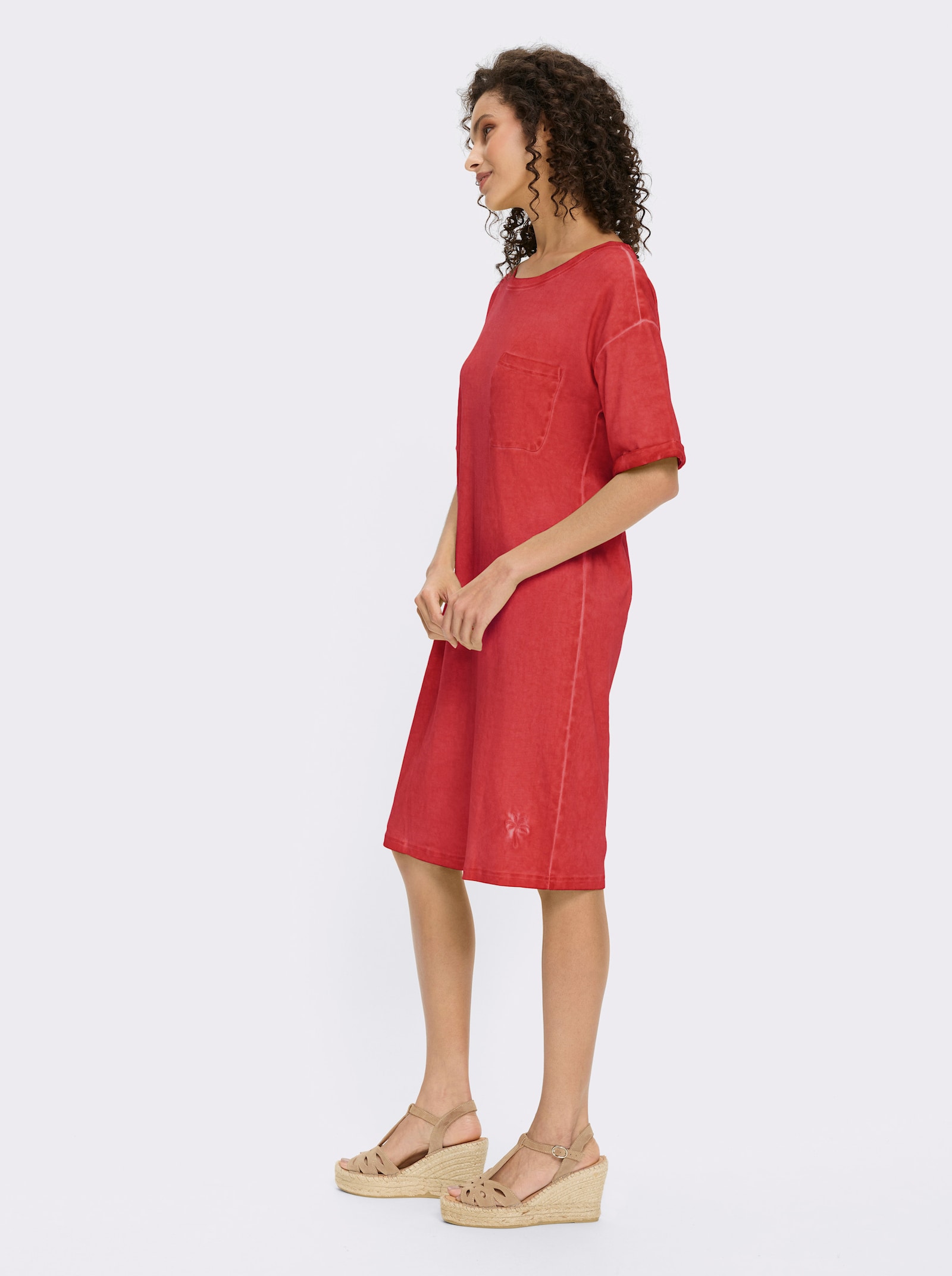 heine Robe en jersey avec effet délavé - fraise
