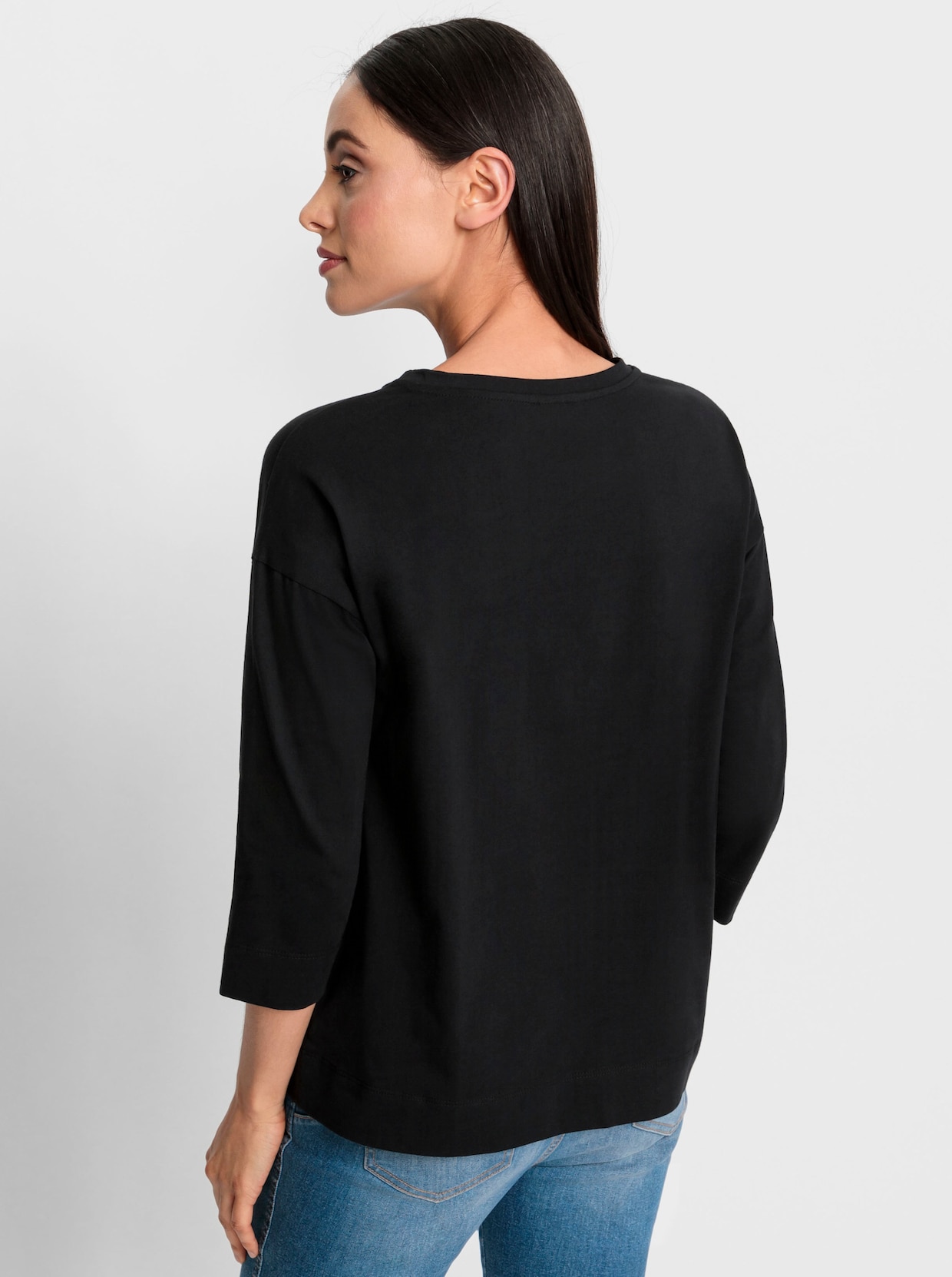 heine Shirt met ronde hals - zwart