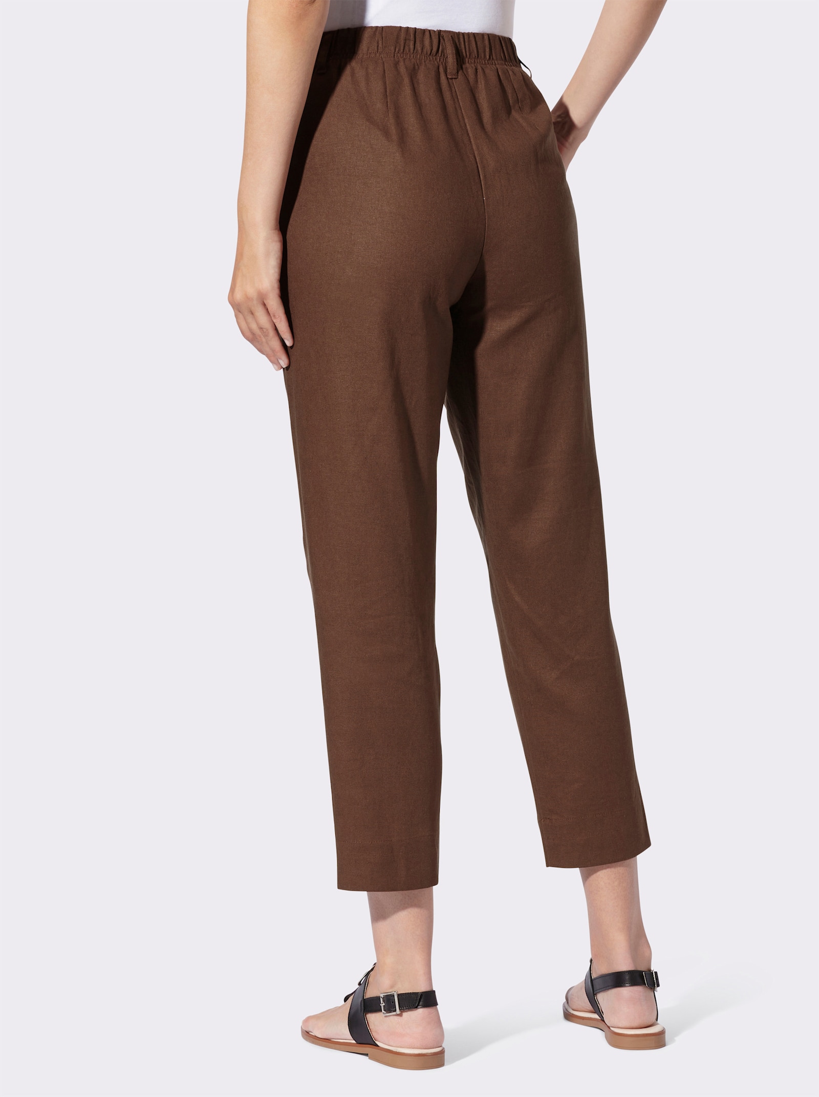 heine 7/8-Hose mit Gummizug hinten - schoko