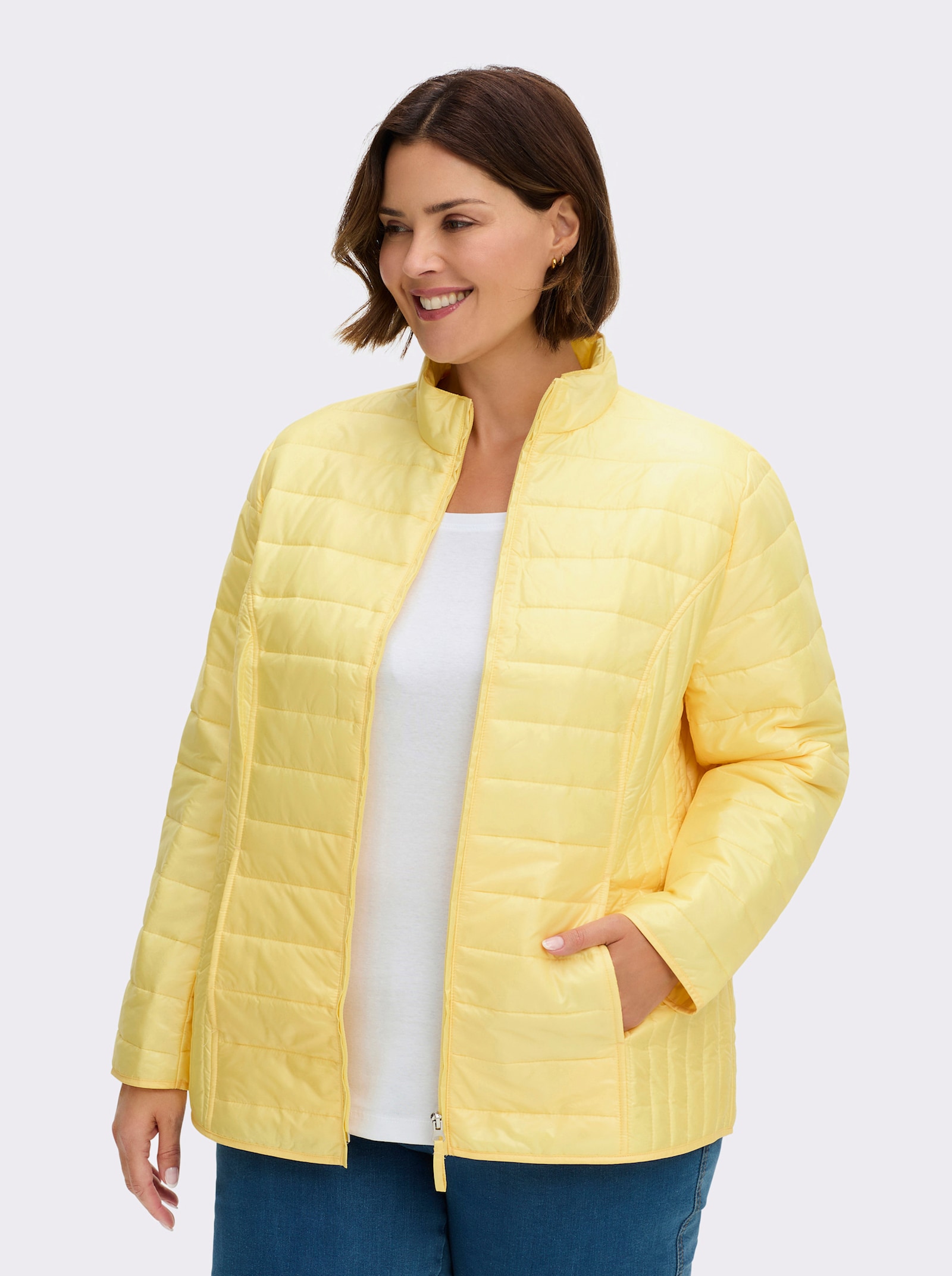 Steppjacke leicht wattiert - zitrone