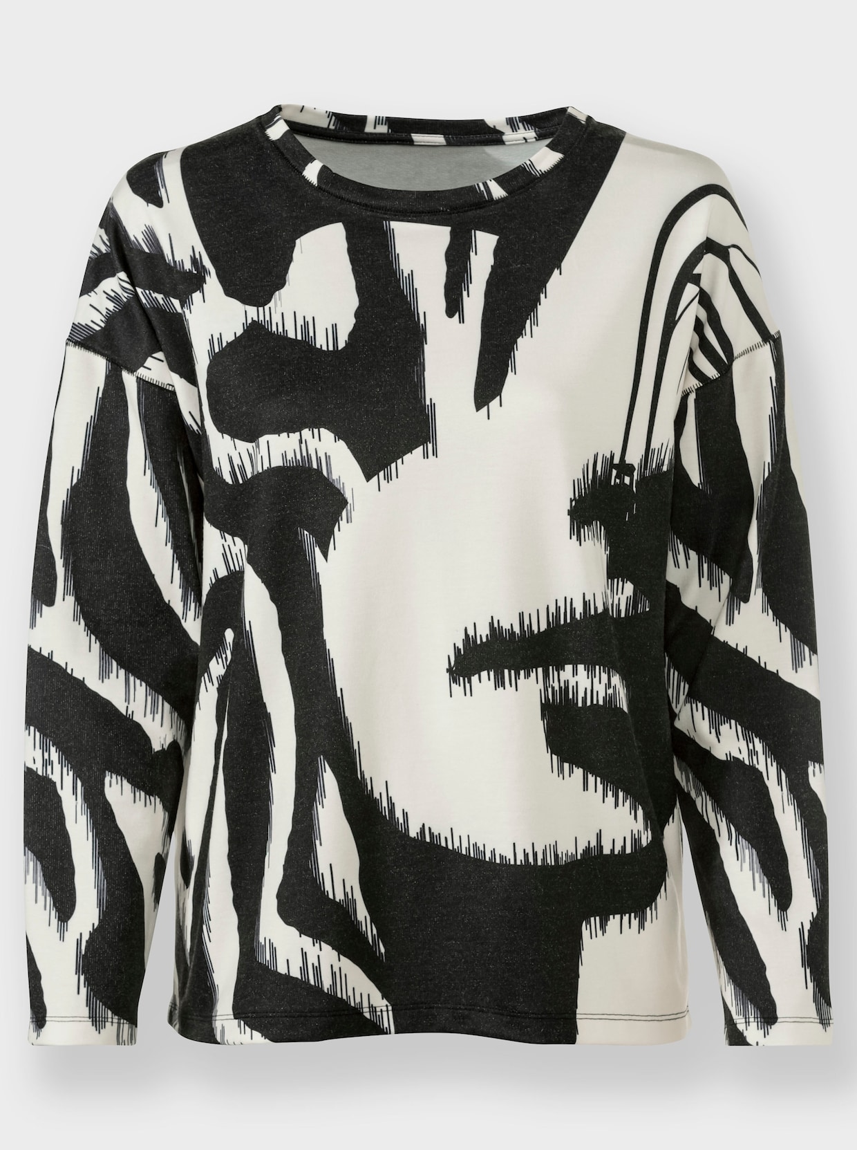 heine Sweatshirt - noir-couleur champagne à motifs