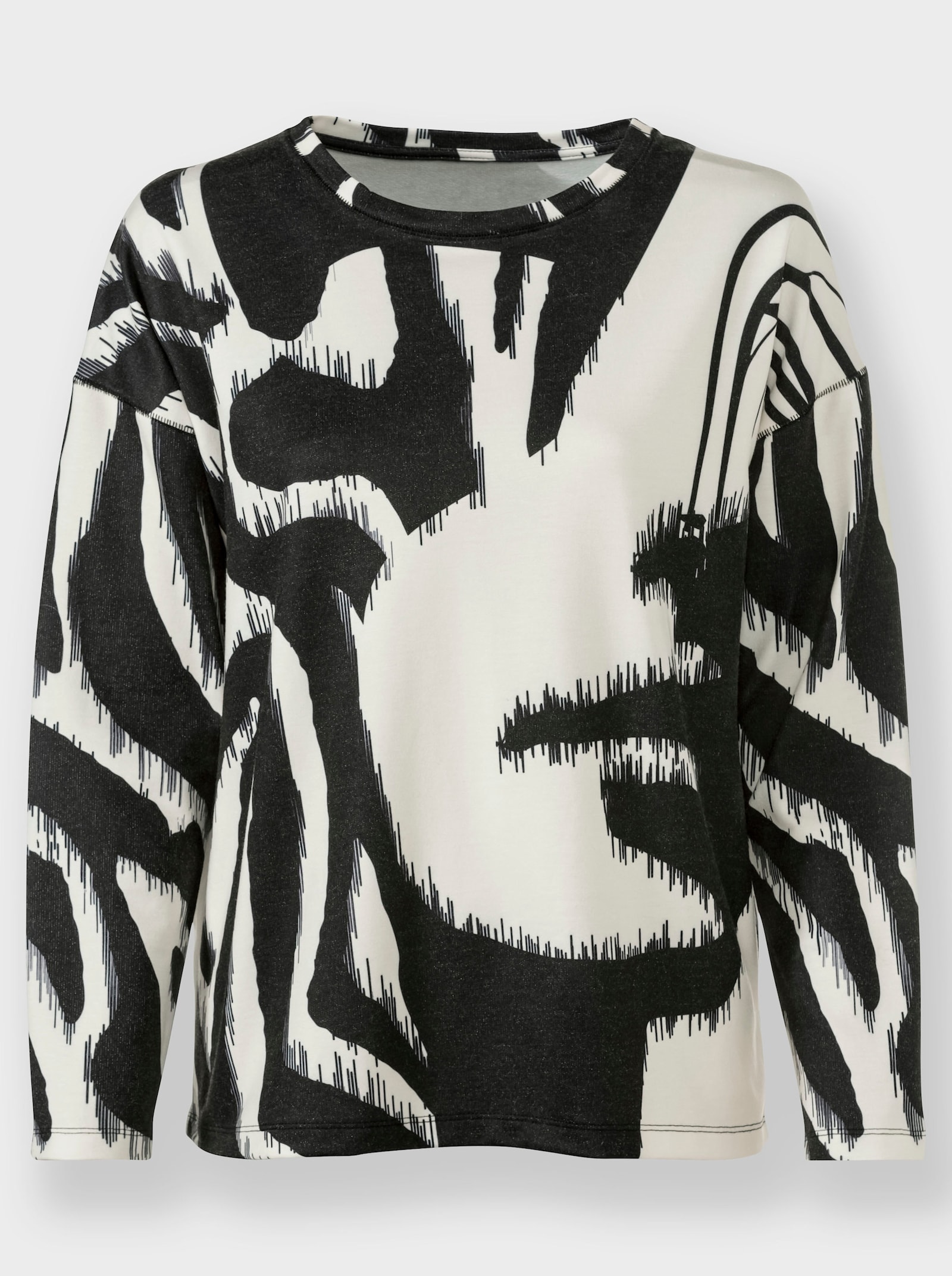 heine Sweatshirt im Animal-Muster - schwarz-champagner-gemustert