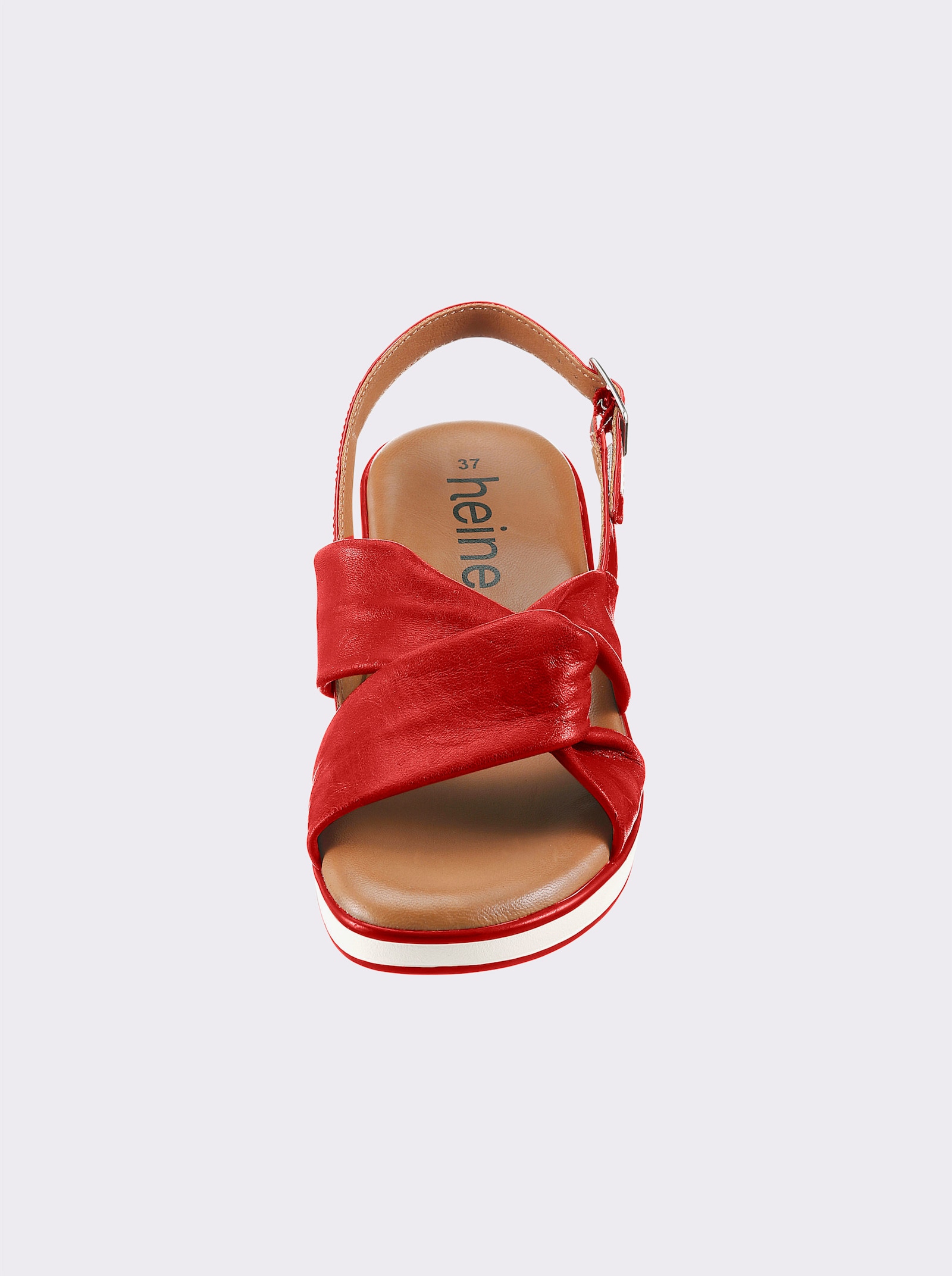 heine Sandale - rot-weiß